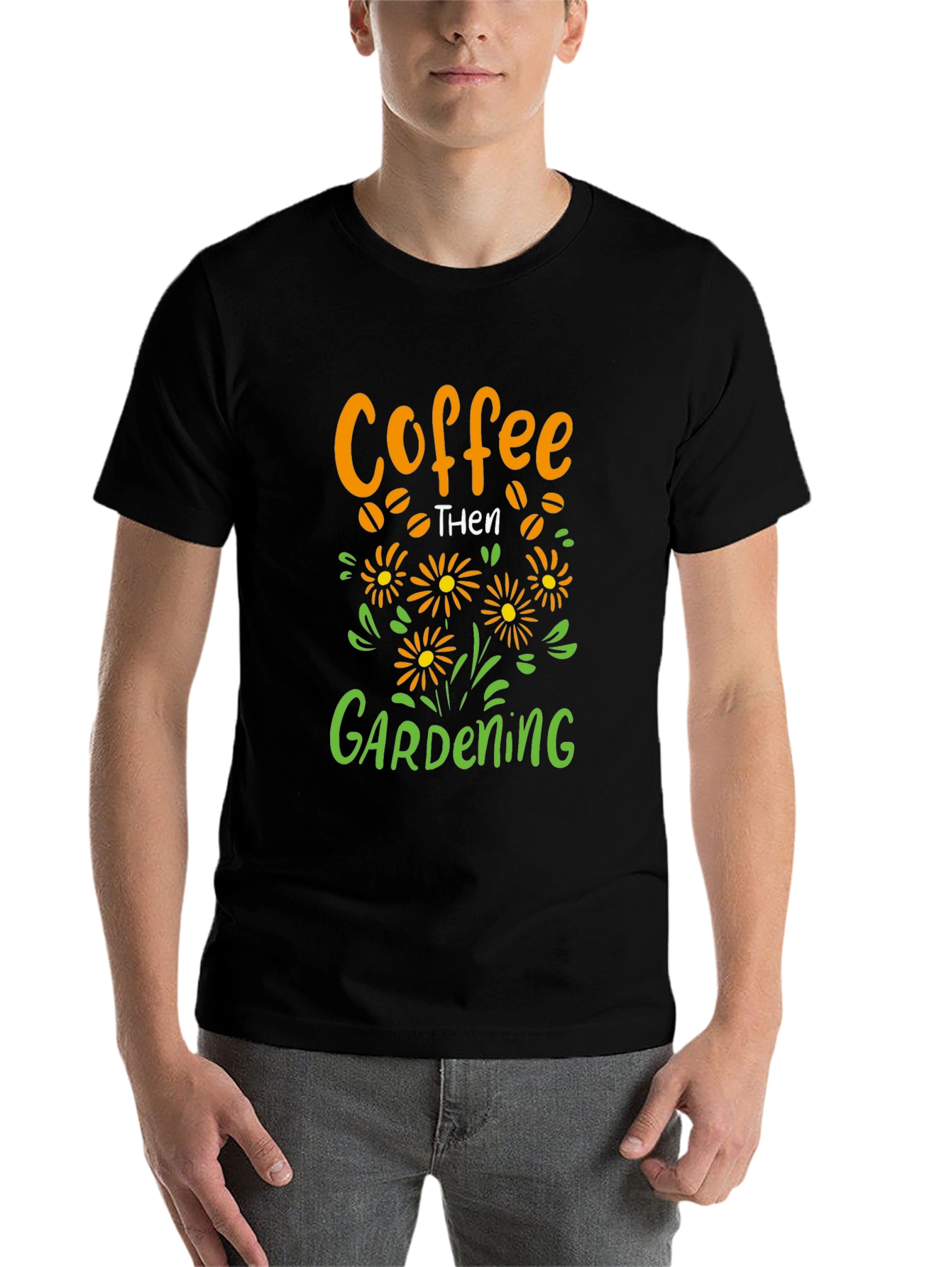 Black Coffee Then Gardening Graphic Tee view 7