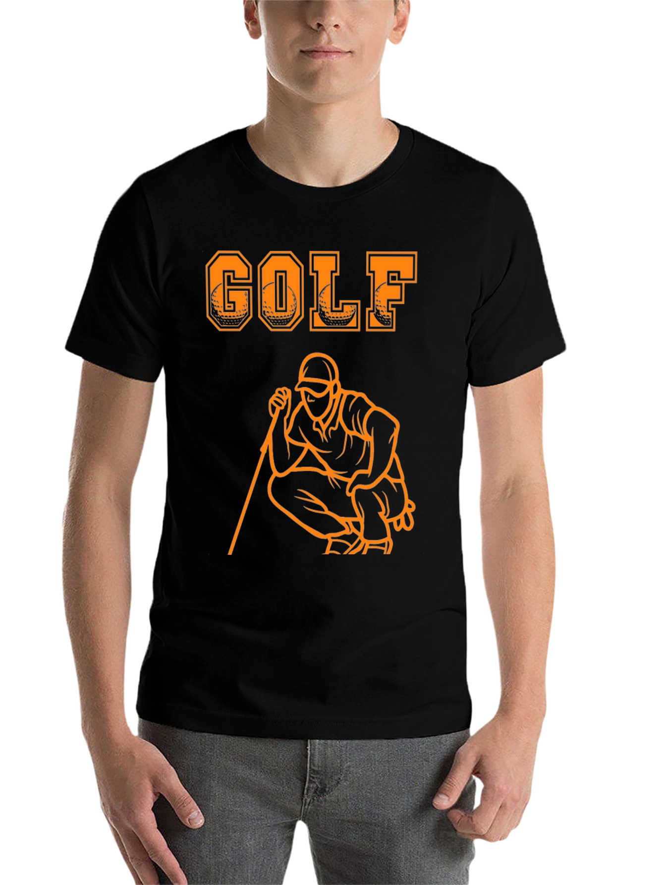 Black Golf Graphic T-Shirt - Sporty Casual Tee view 7