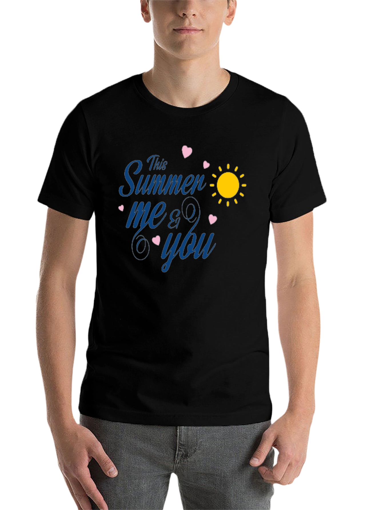 Black This Summer Me & You Black Graphic T-Shirt view 7