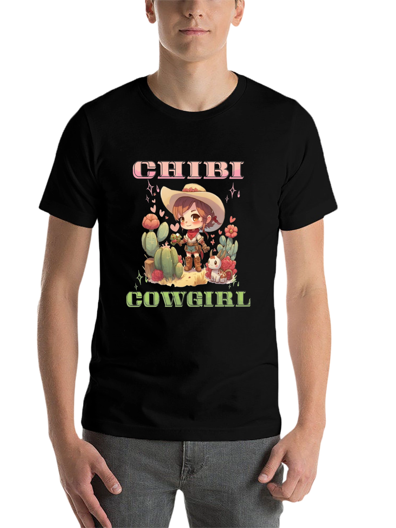 Chibi Cowgirl Graphic Tee - Western Style T-Shirt - 7
