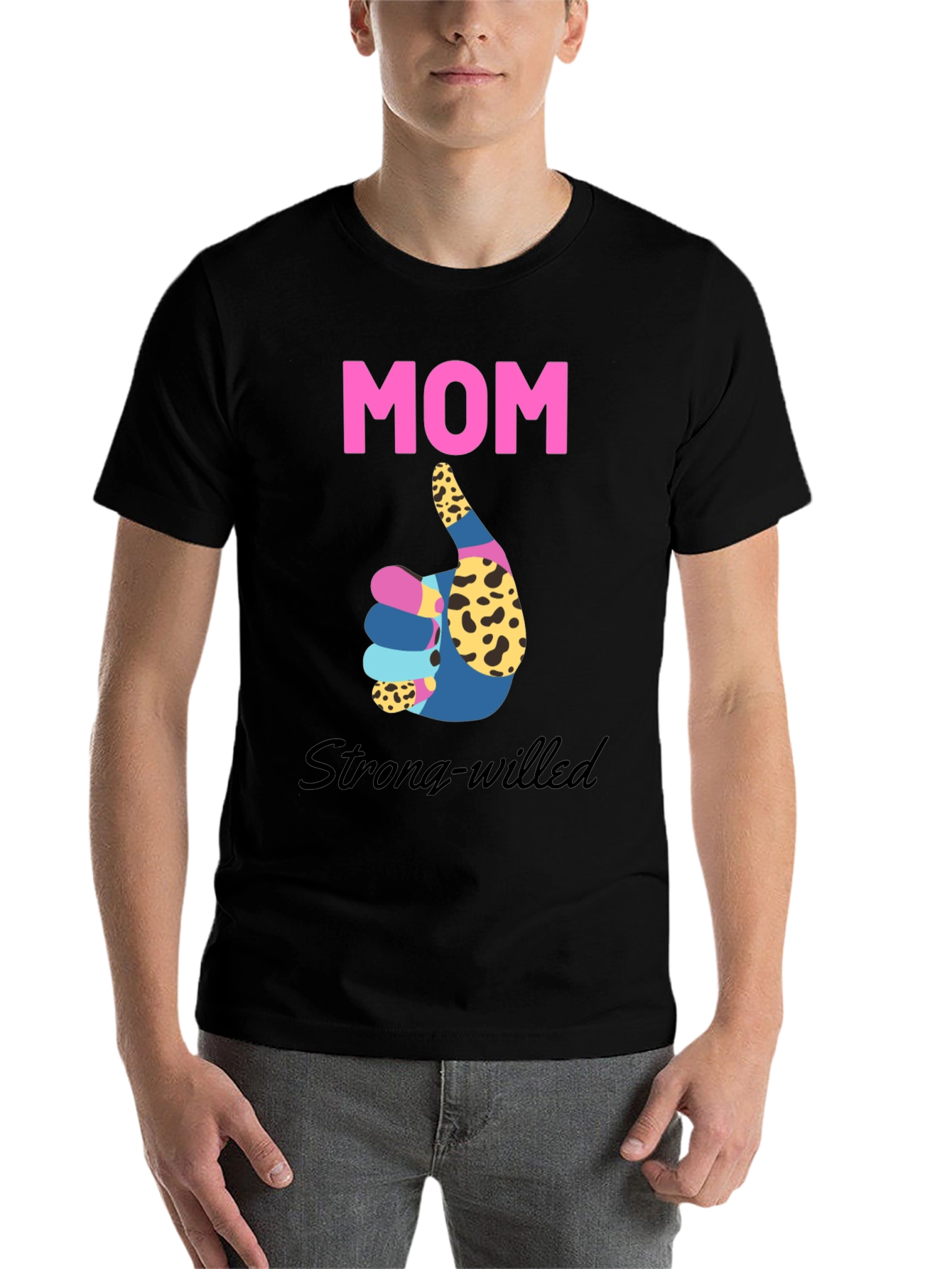 Strong-Willed Mom Graphic T-Shirt - 7