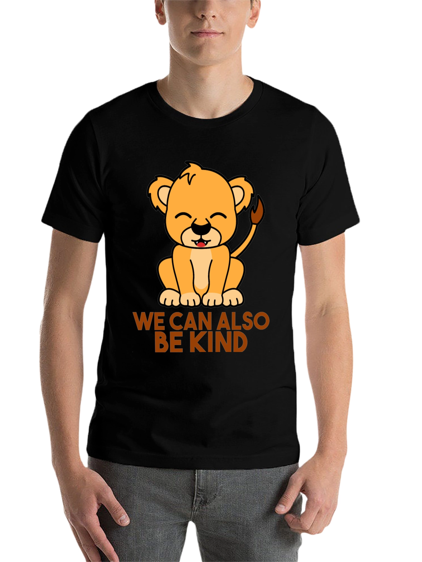 Black Kind Lion Tee - Be Kind T-Shirt view 7
