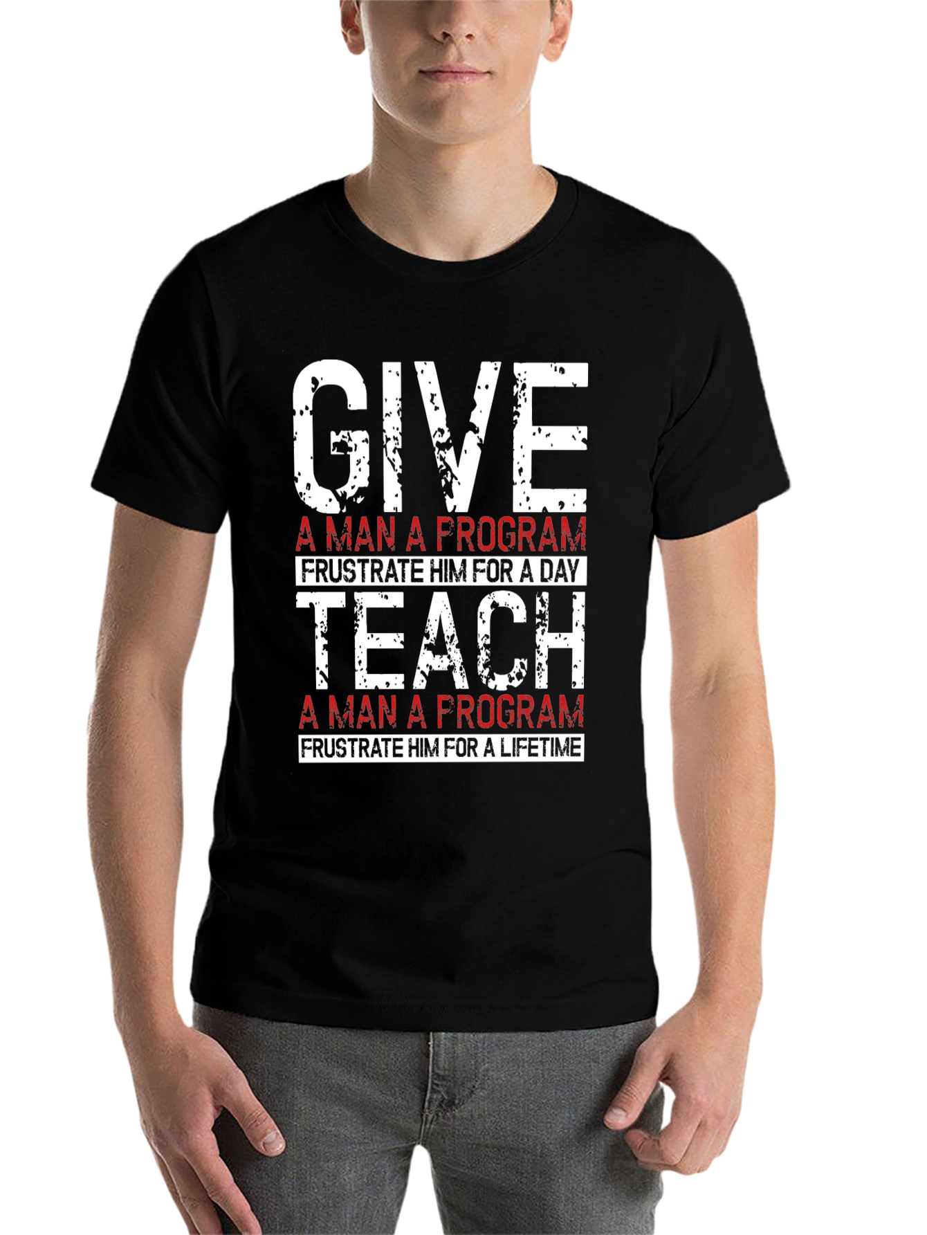 Black Give/Teach a Program T-Shirt view 7