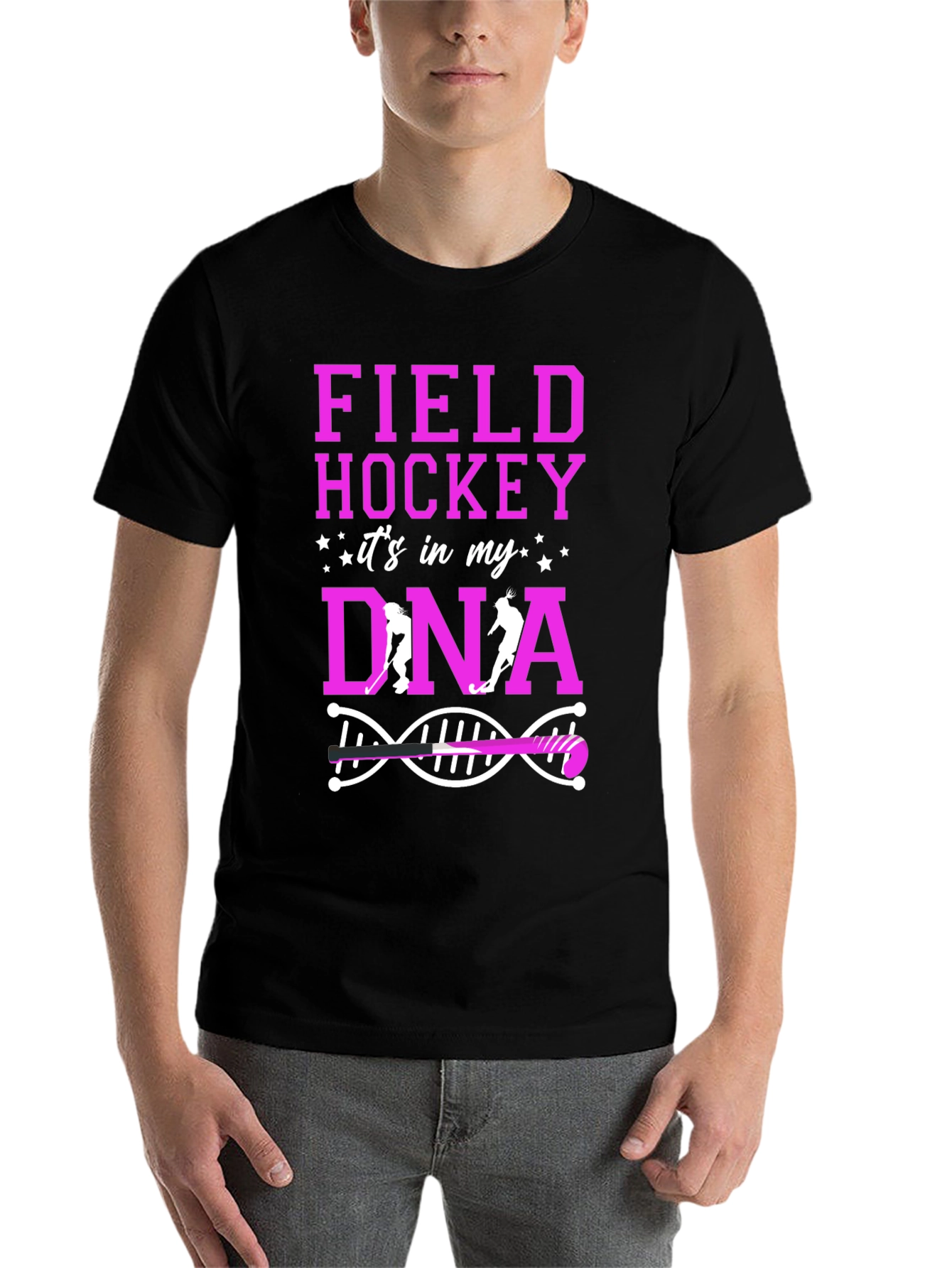 Black Field Hockey DNA Graphic Tee view 7