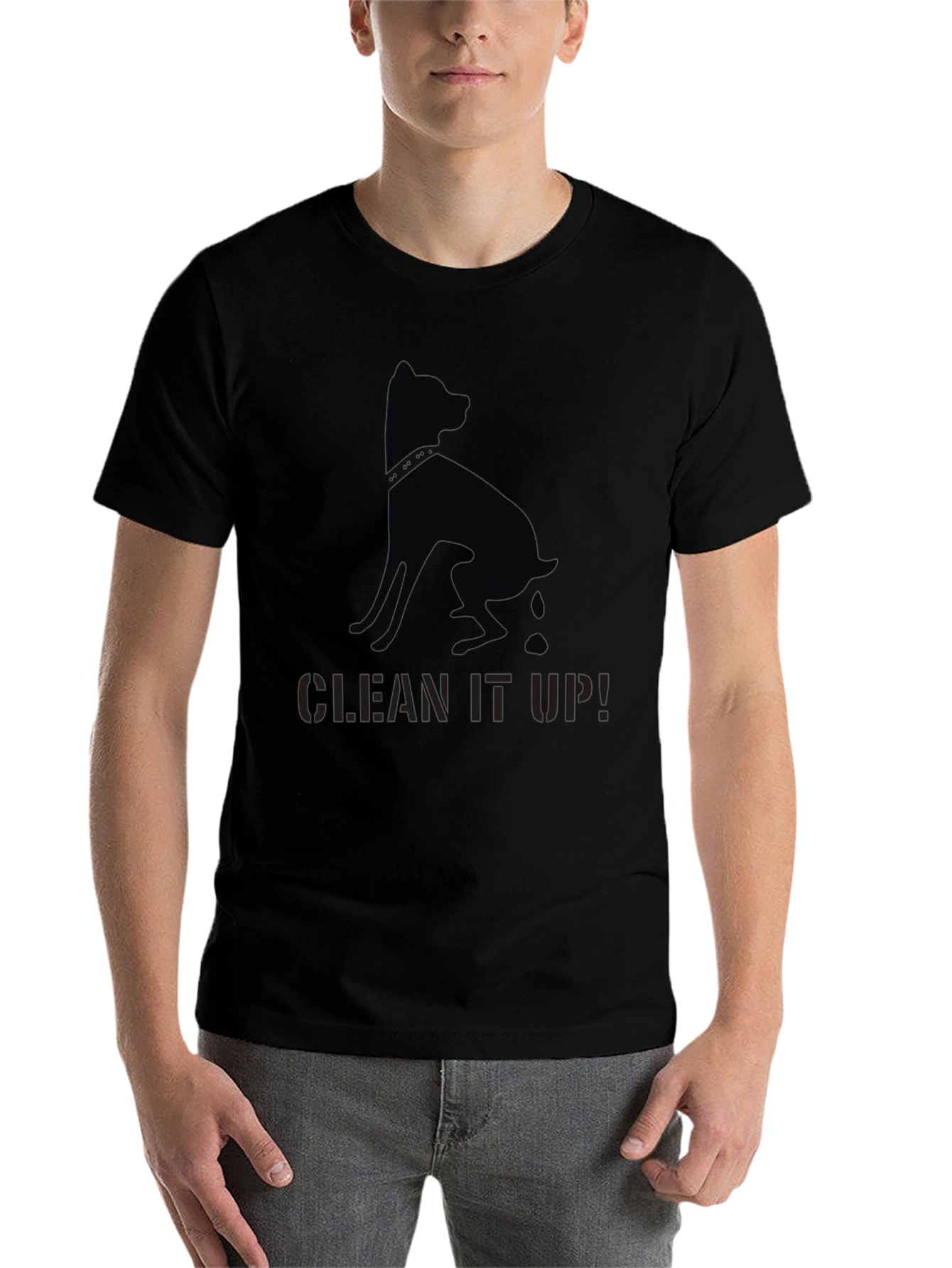 Black Clean It Up! Dog Graphic T-Shirt - Black view 7