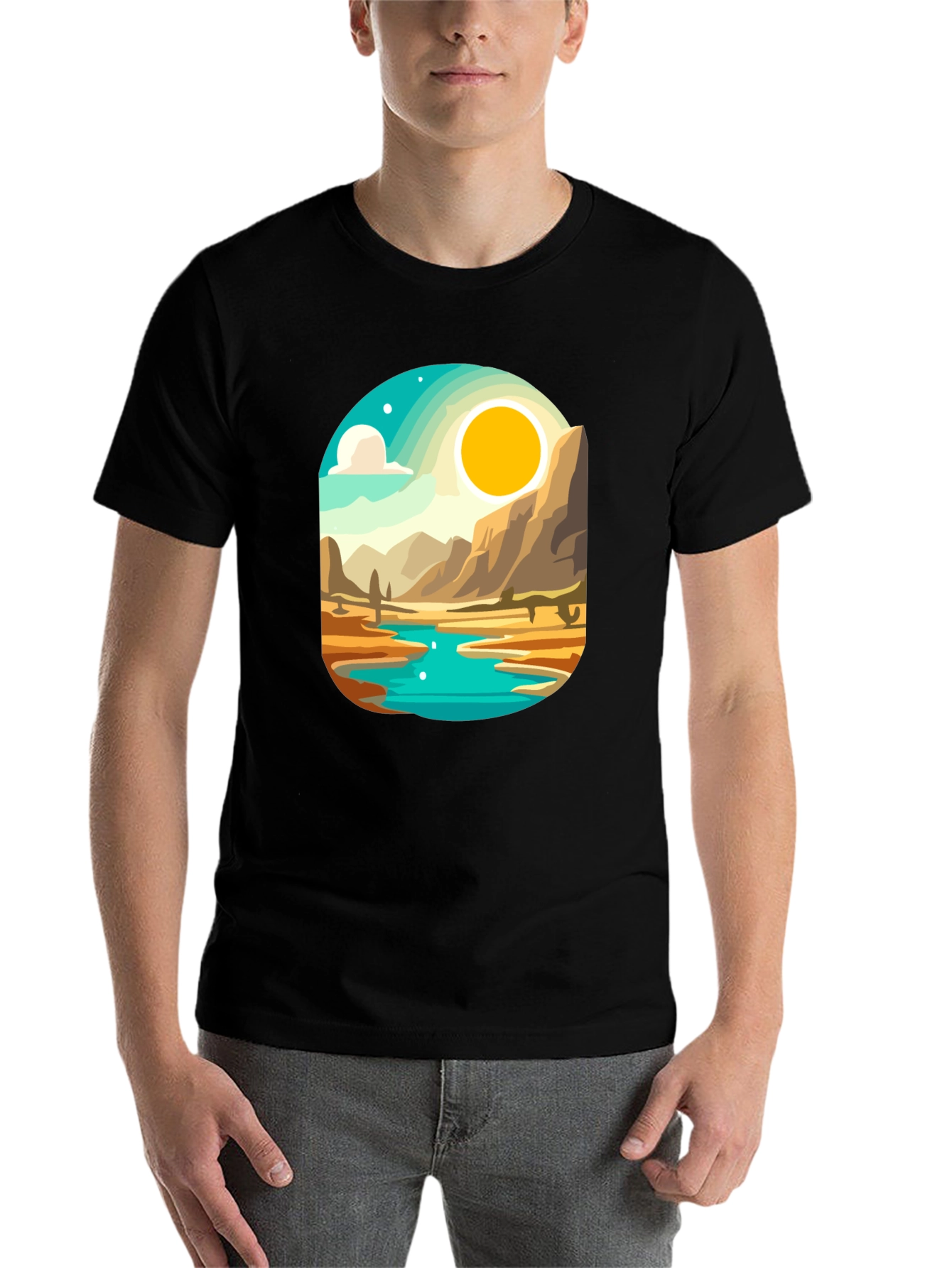 Black Desert Oasis Graphic Tee view 7