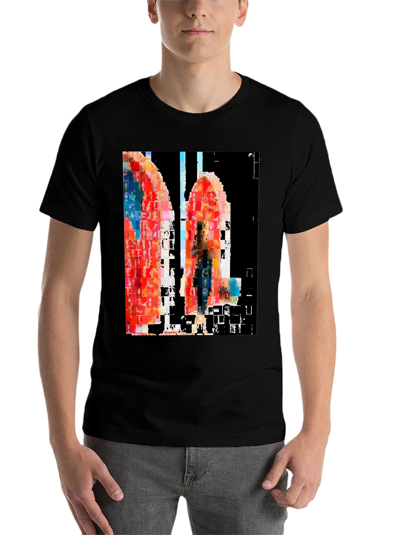 Abstract Art Black T-Shirt - 7