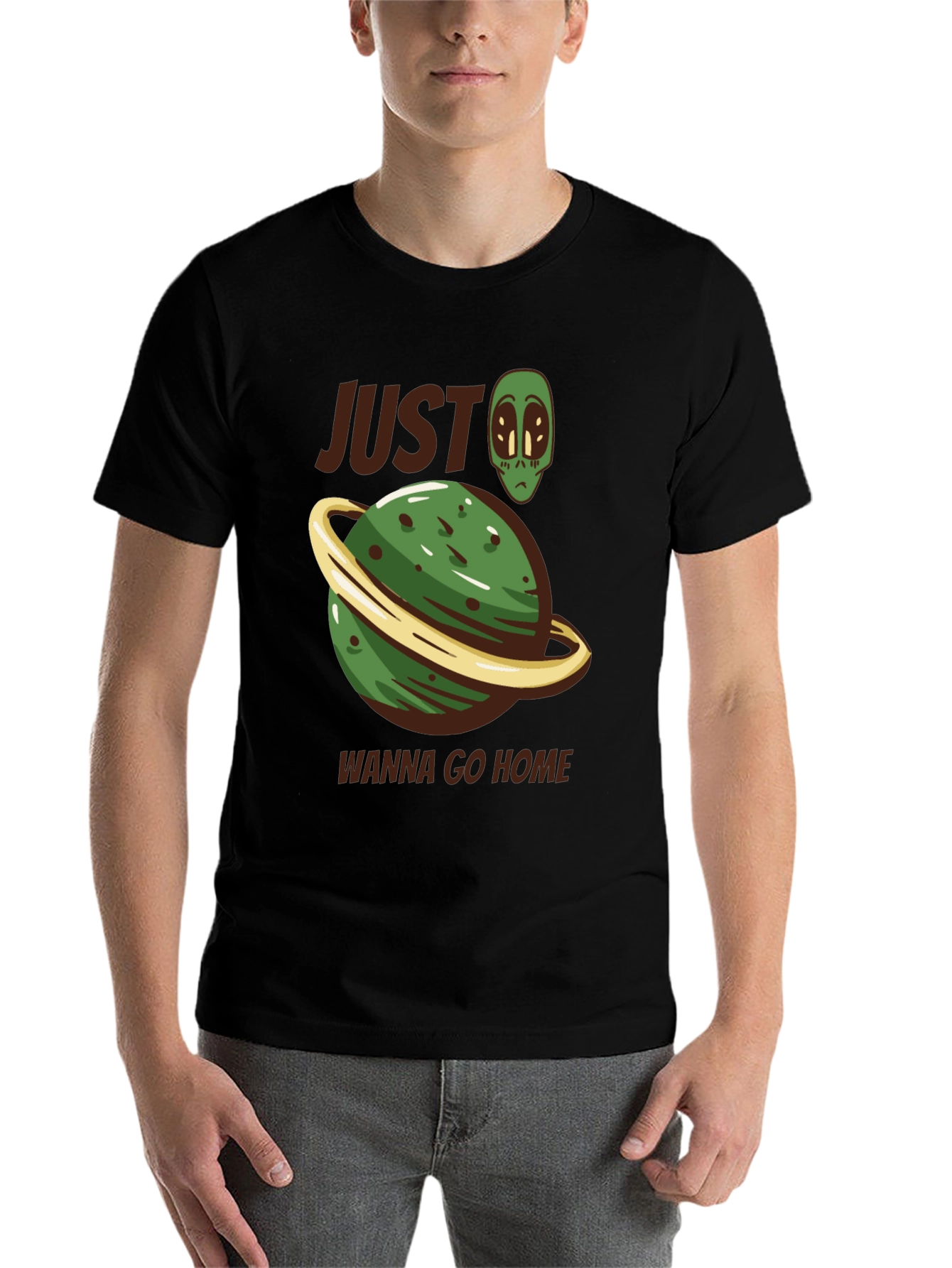 Black Alien Planet Graphic Tee - Wanna Go Home view 7