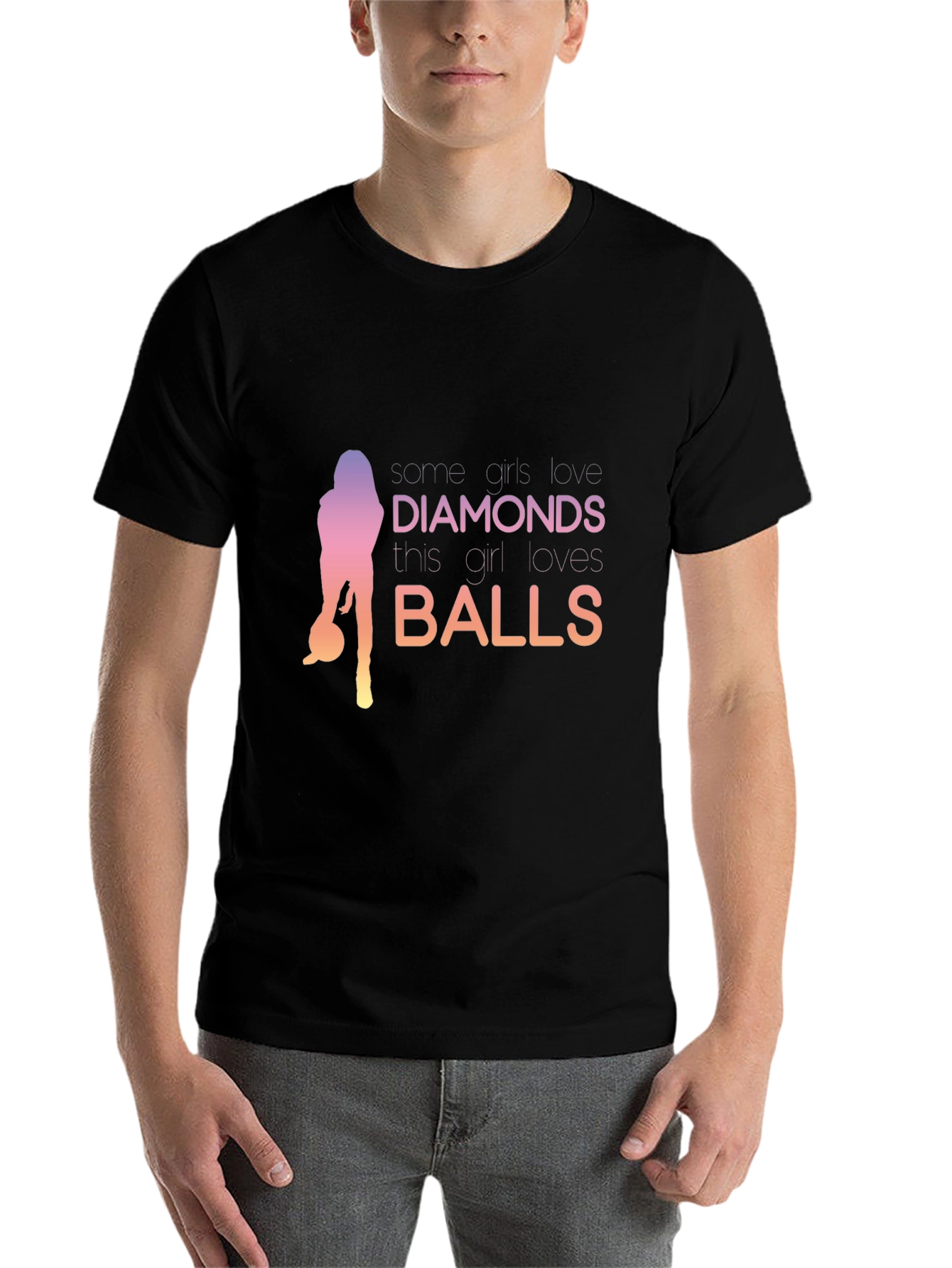 Black Funny Bowling T-Shirt - This Girl Loves Balls view 7
