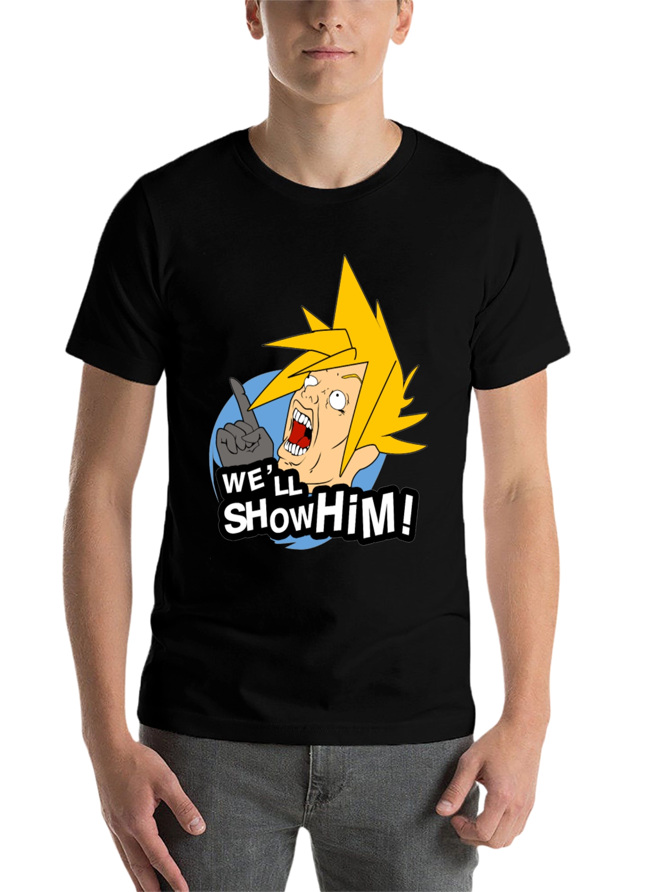 Black Funny Video Game T-Shirt - We'll Show Him! view 7