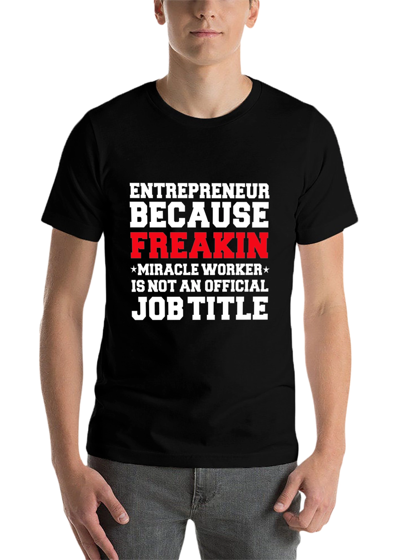 Black Entrepreneur Funny Job Title T-Shirt view 7
