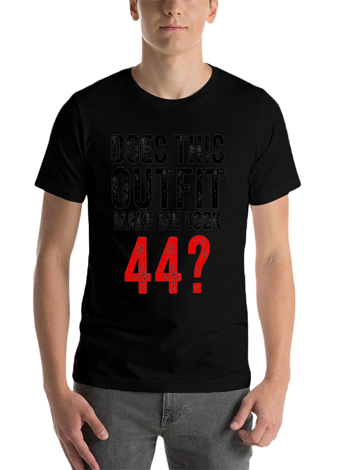 Black Funny 44th Birthday Outfit T-Shirt  view 7