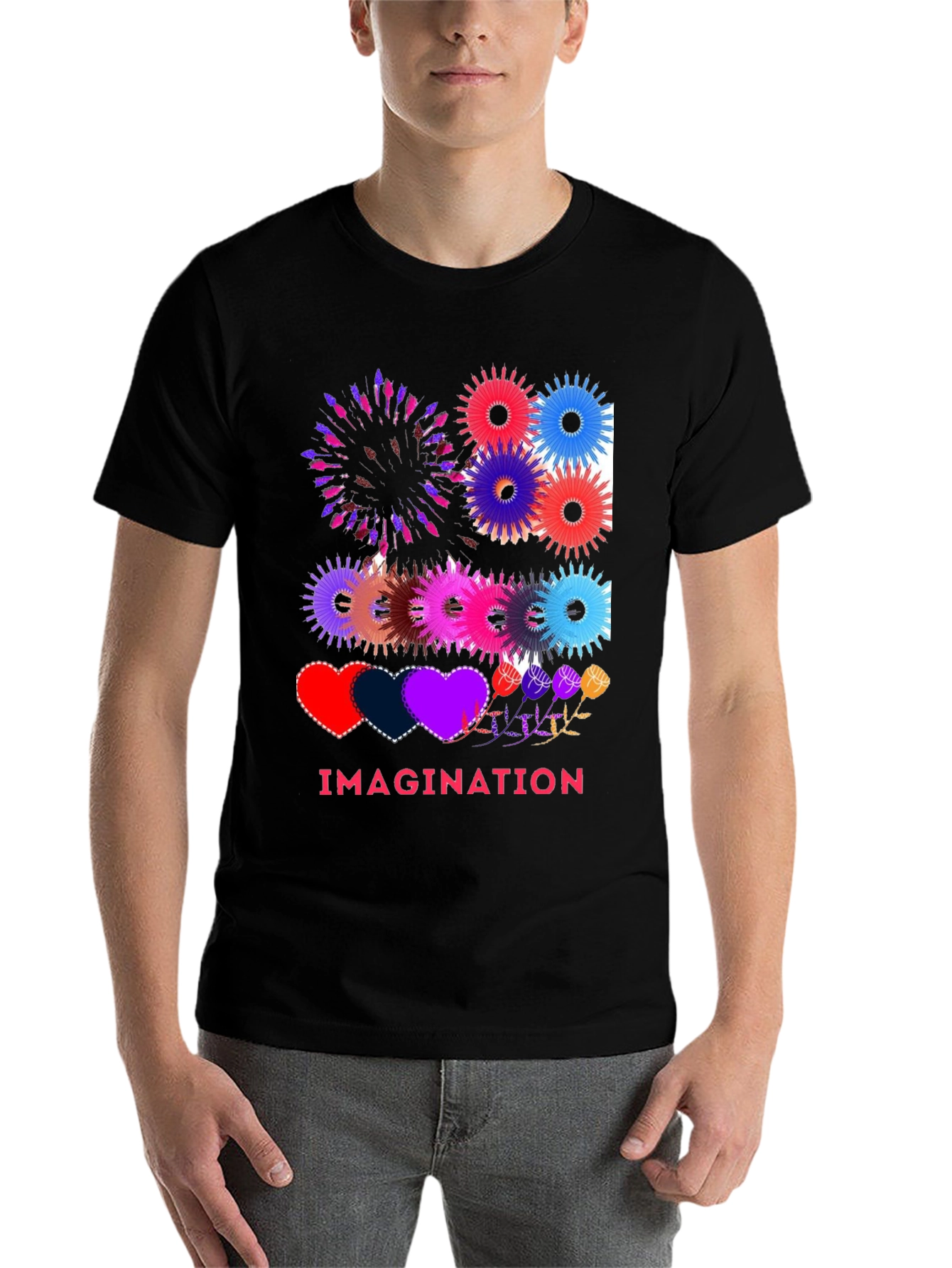 Black Imagination Graphic T-Shirt view 7