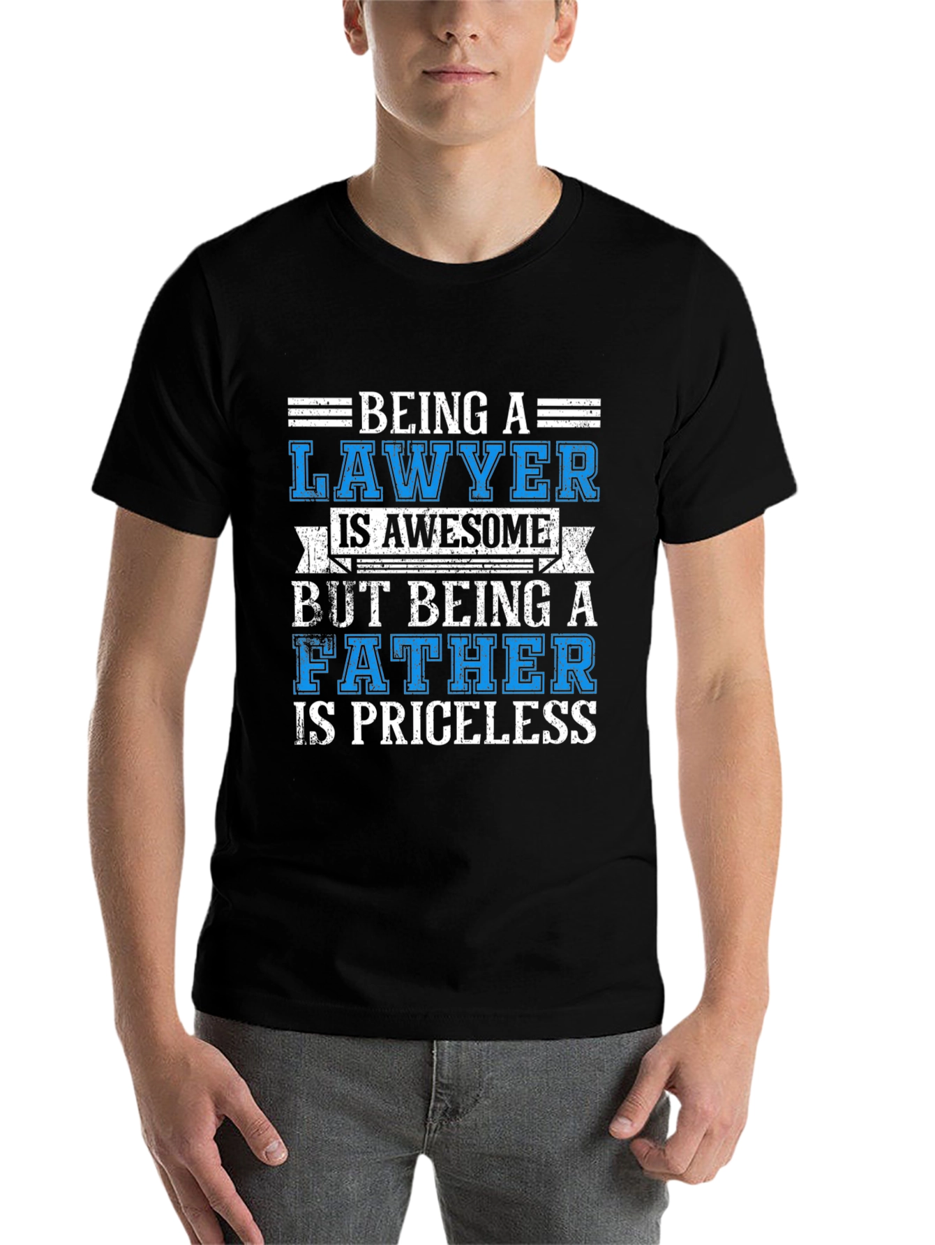 Black Lawyer Father T-Shirt: Awesome & Priceless! view 7