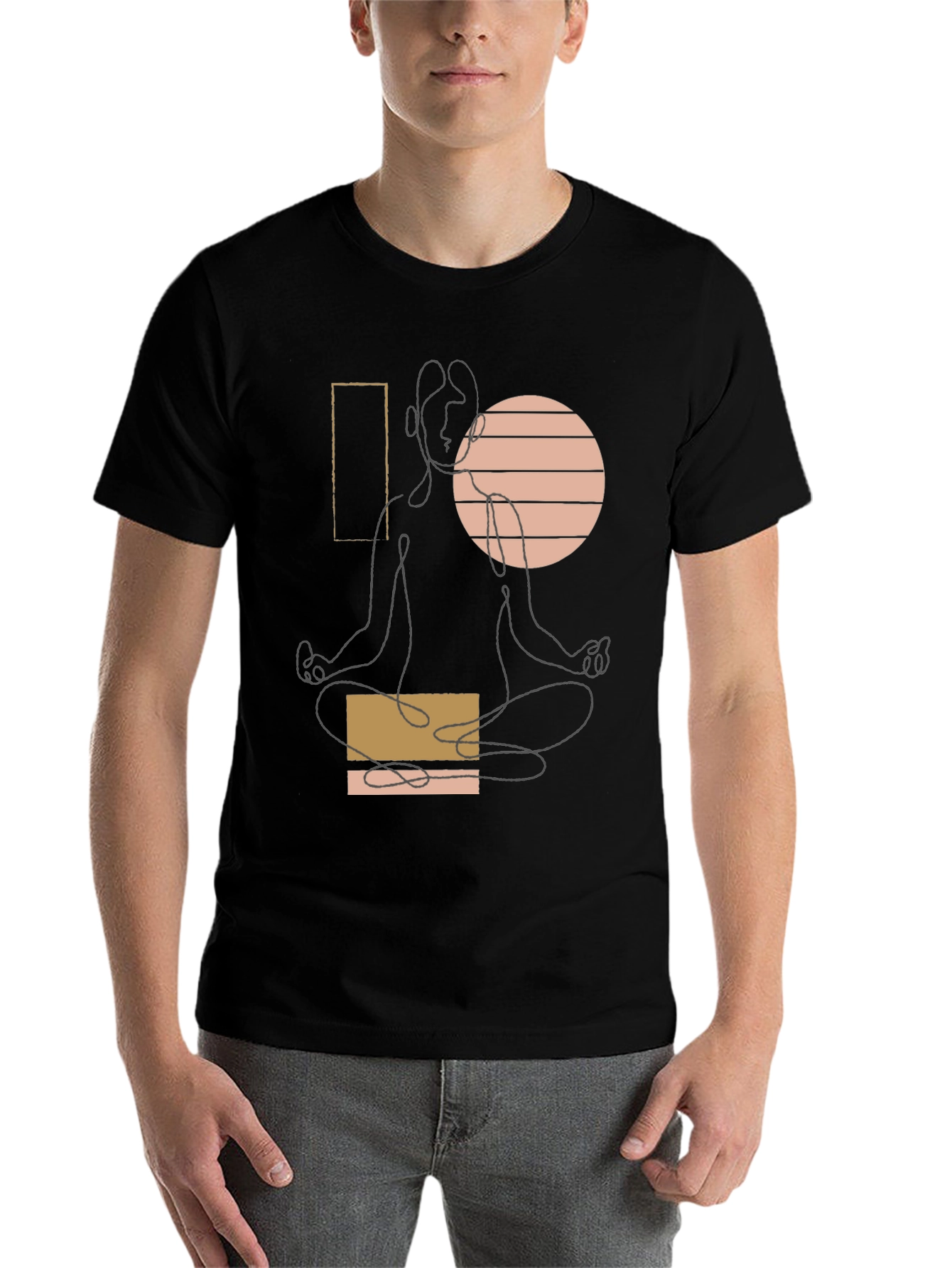 Abstract Art Meditation Graphic T-Shirt - 7