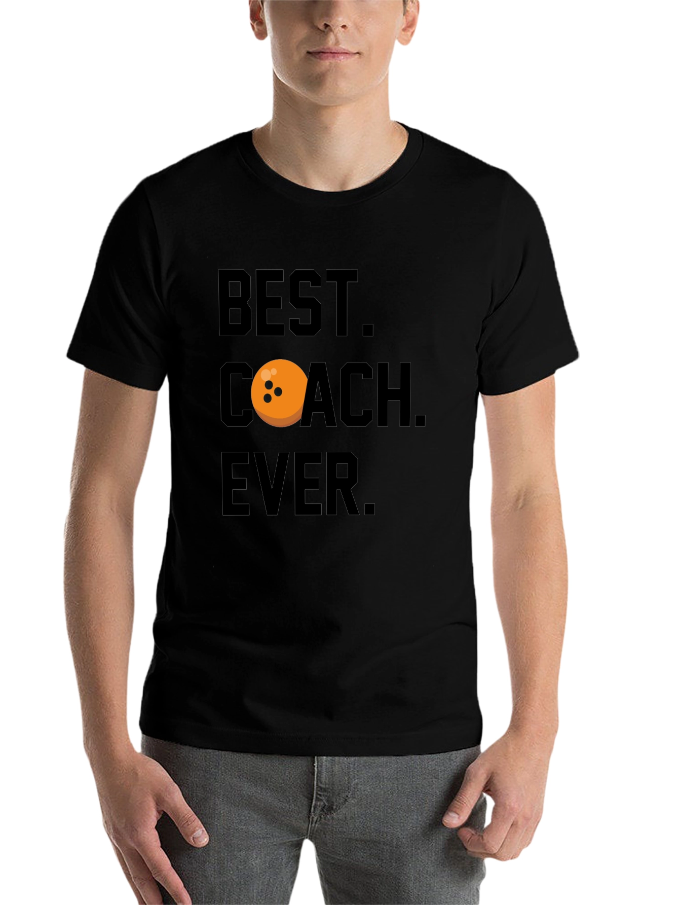 Black Best Coach Ever Bowling T-Shirt view 7