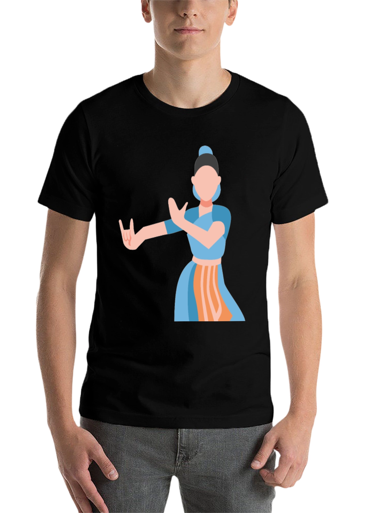 Indian Dance Graphic Tee - Classic Black - 7