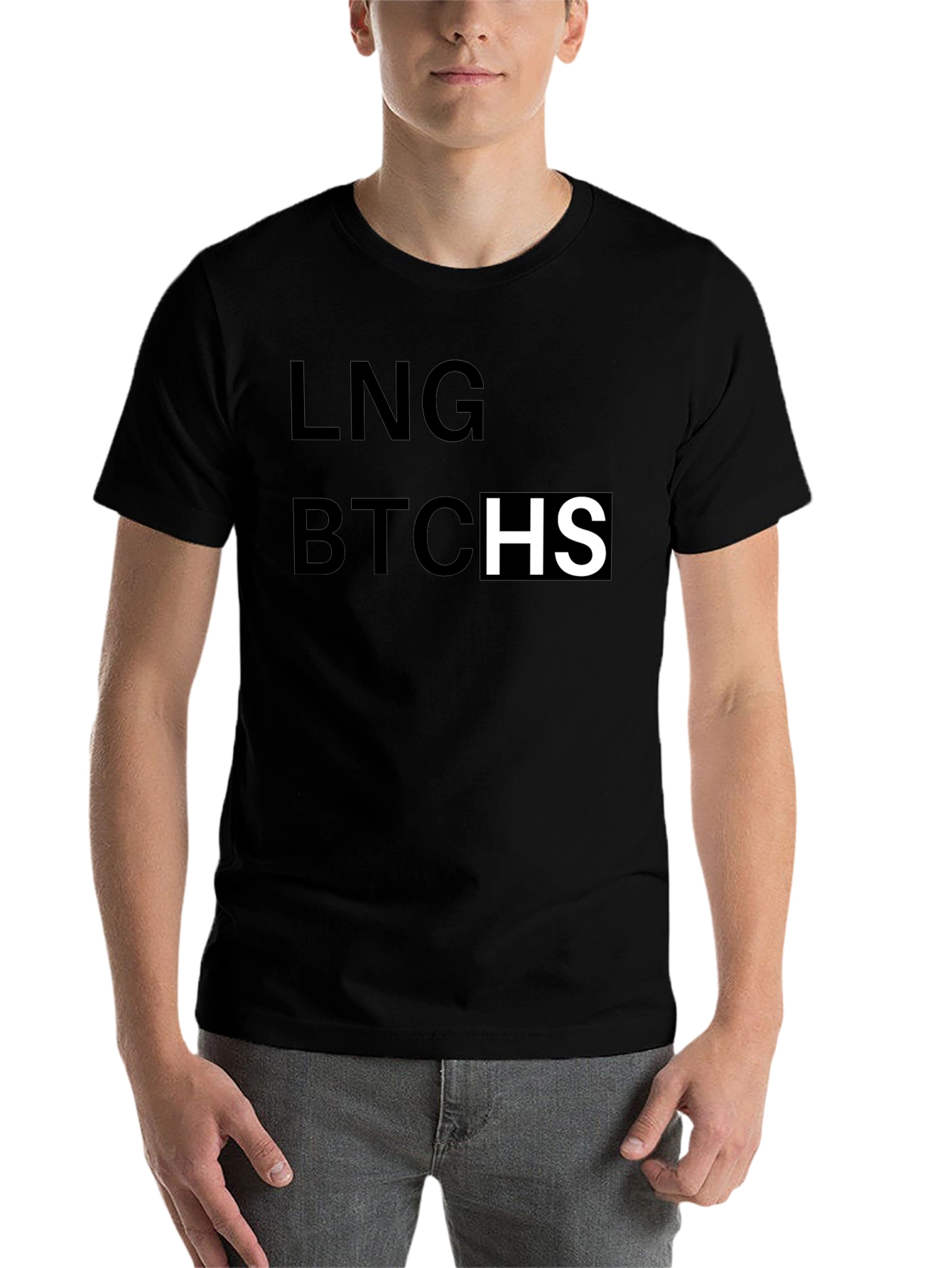 Black LNG BTCHS Graphic T-Shirt - Bold Statement Tee view 7