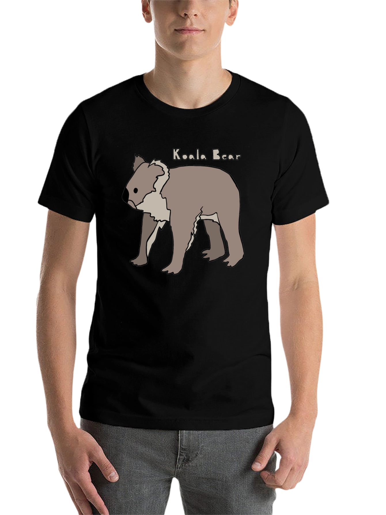 Black Koala Bear Graphic Print Tee - Casual Style view 7