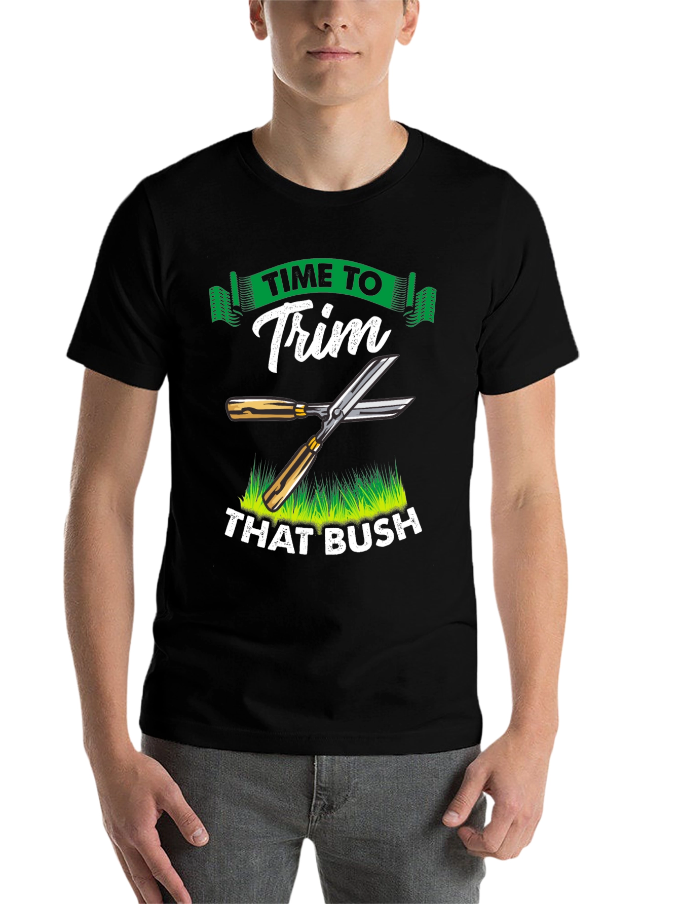 Black Time To Trim That Bush T-Shirt Funny view 7