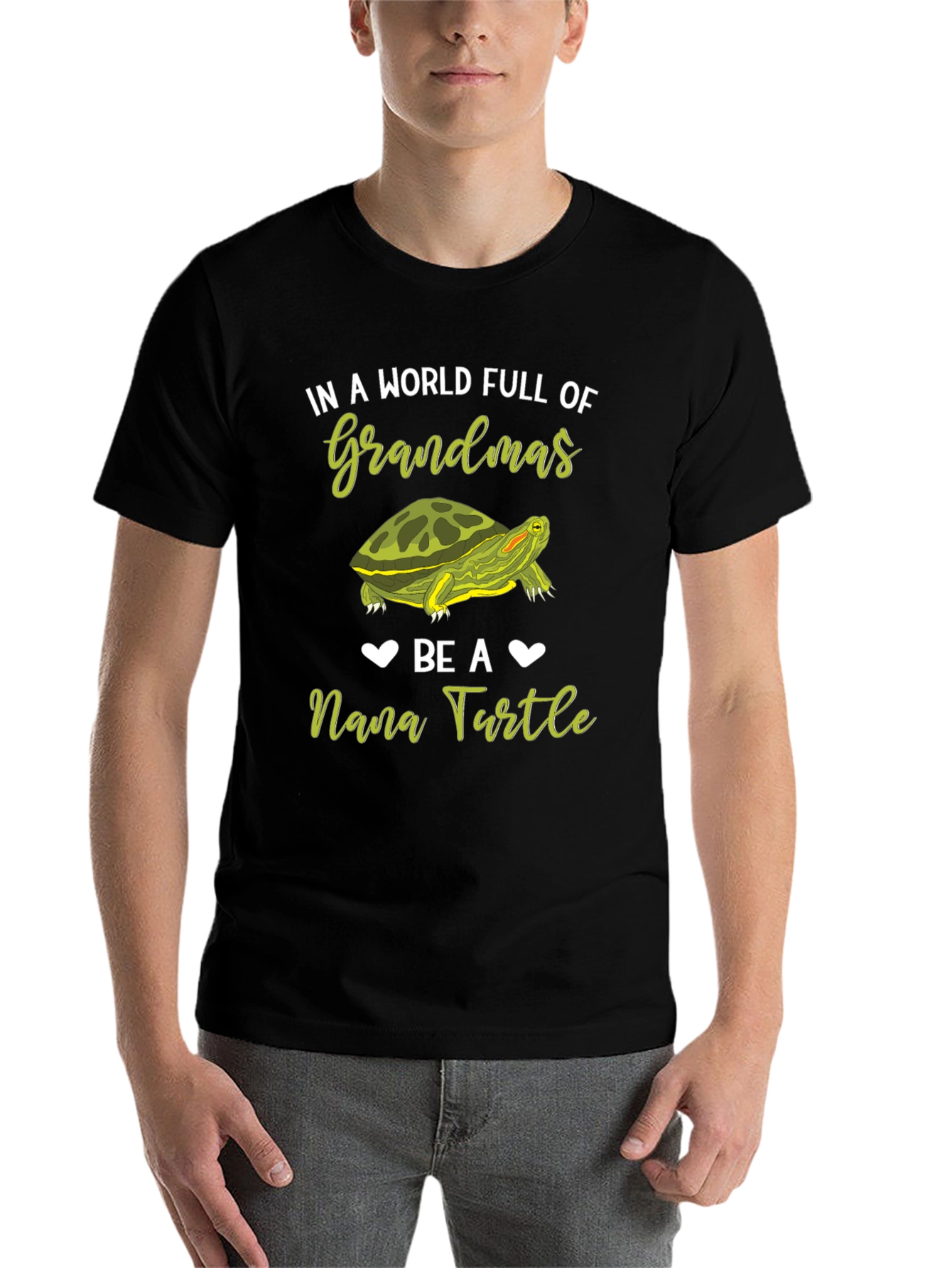 Black Nana Turtle T-Shirt - Grandmas World Gift Tee view 7