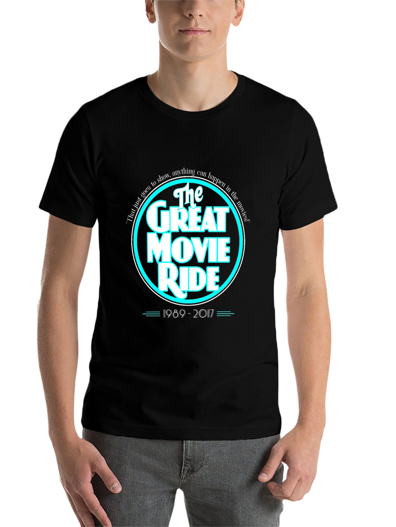 Black The Great Movie Ride Black T-Shirt view 7