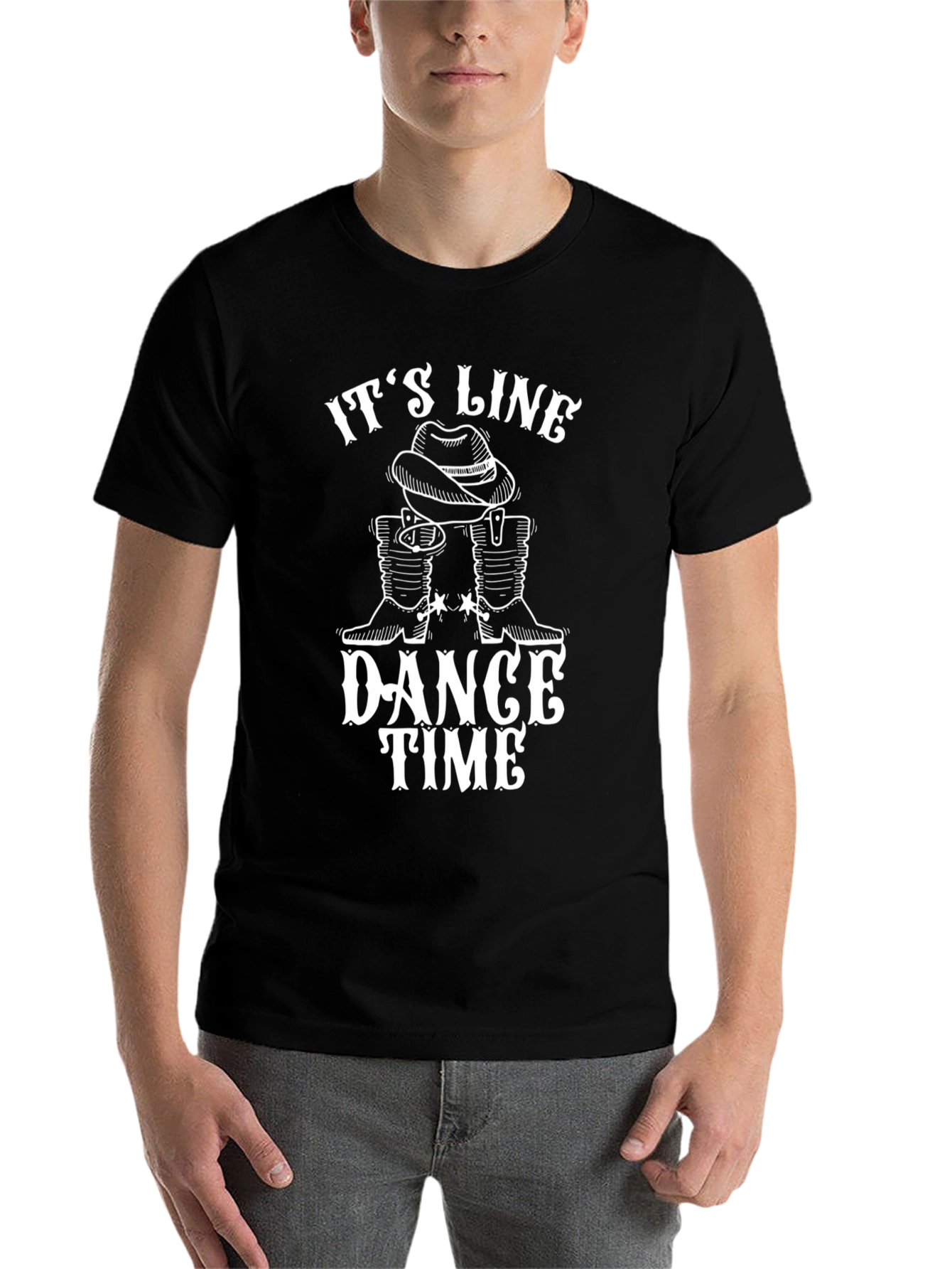 Black It's Line Dance Time Graphic Tee view 7