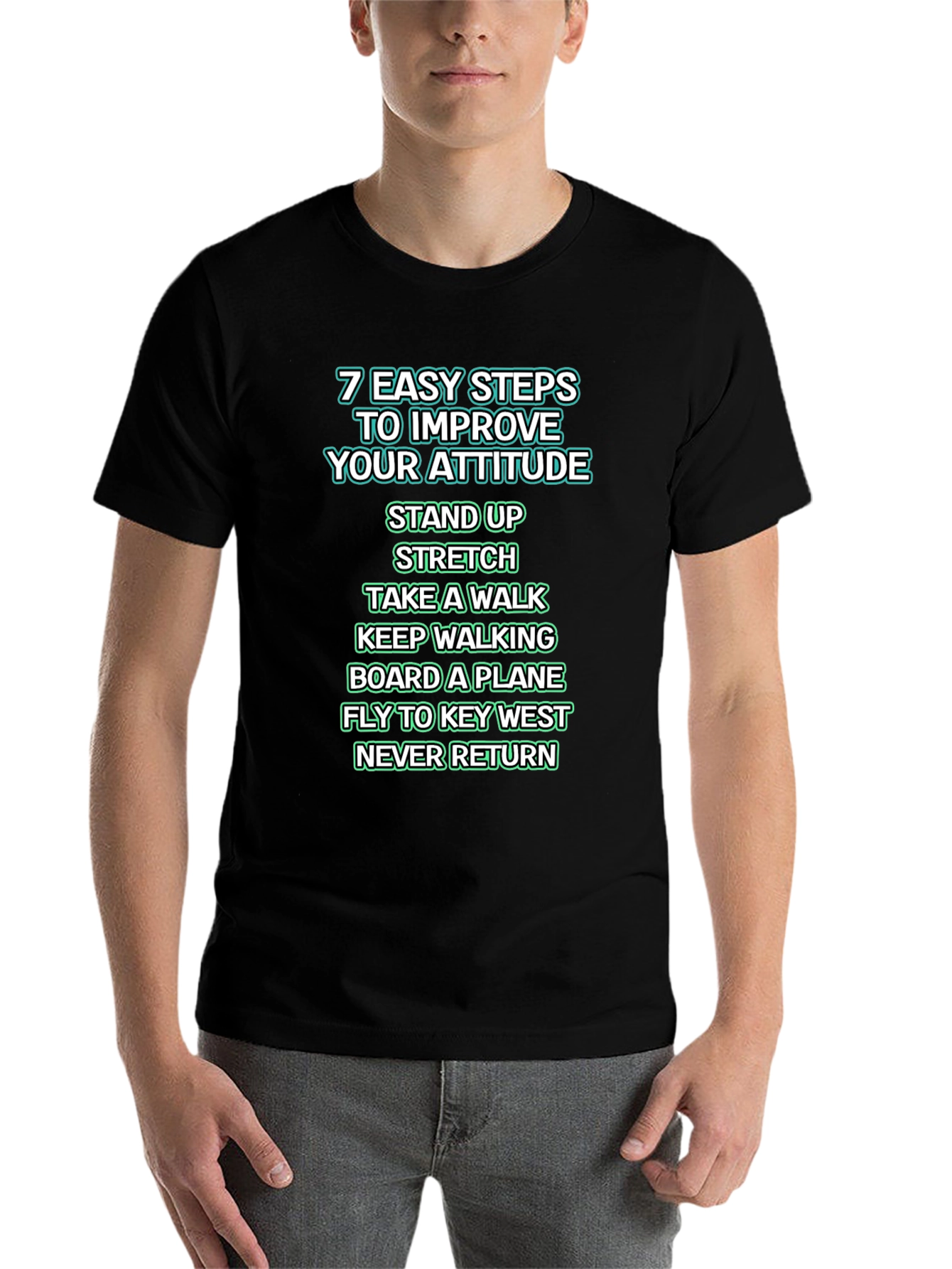 Improve Your Attitude T-Shirt - Key West Humor Tee - 7