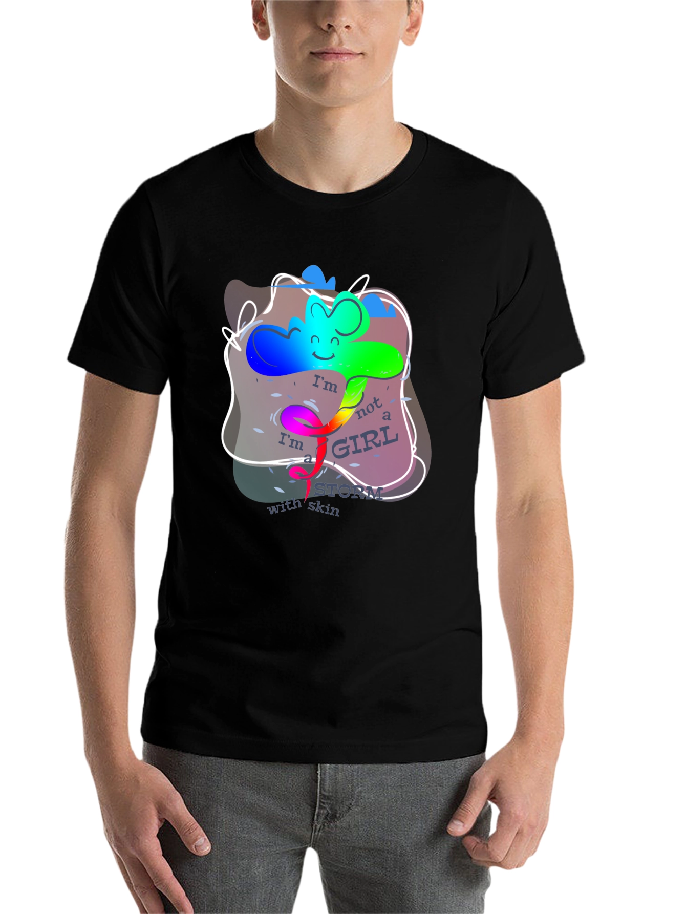 Black Rainbow 'I'm Not a Girl' T-Shirt view 7