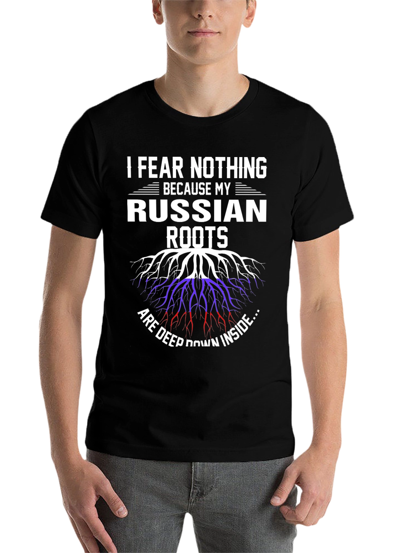 Black Russian Roots Graphic Tee -  I Fear Nothing view 7