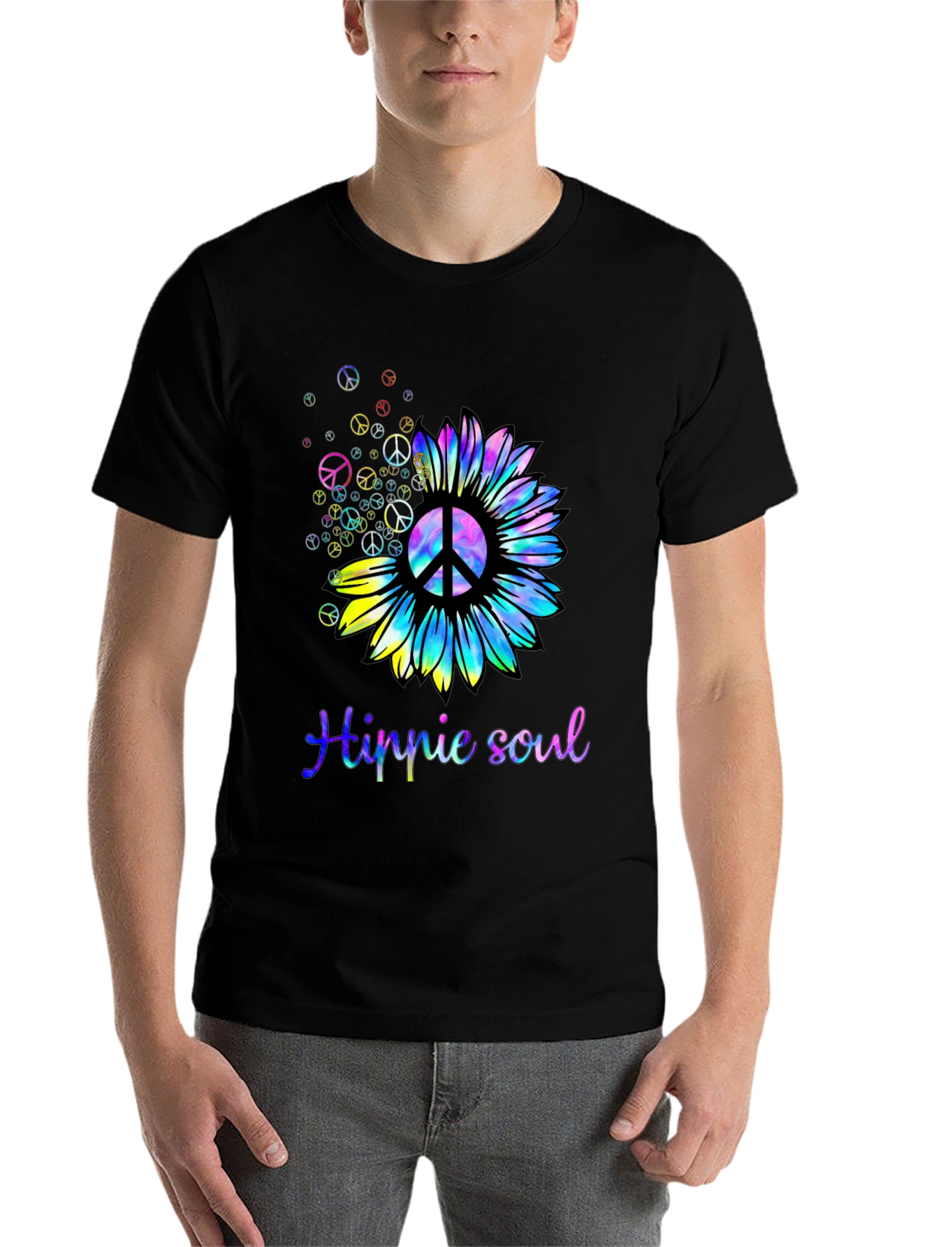 Black Hippie Soul Sunflower Graphic Tee view 7
