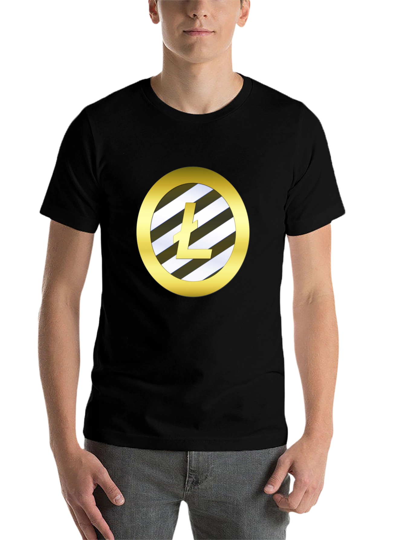 Litecoin Logo Black T-Shirt Crypto Fan Apparel - 7