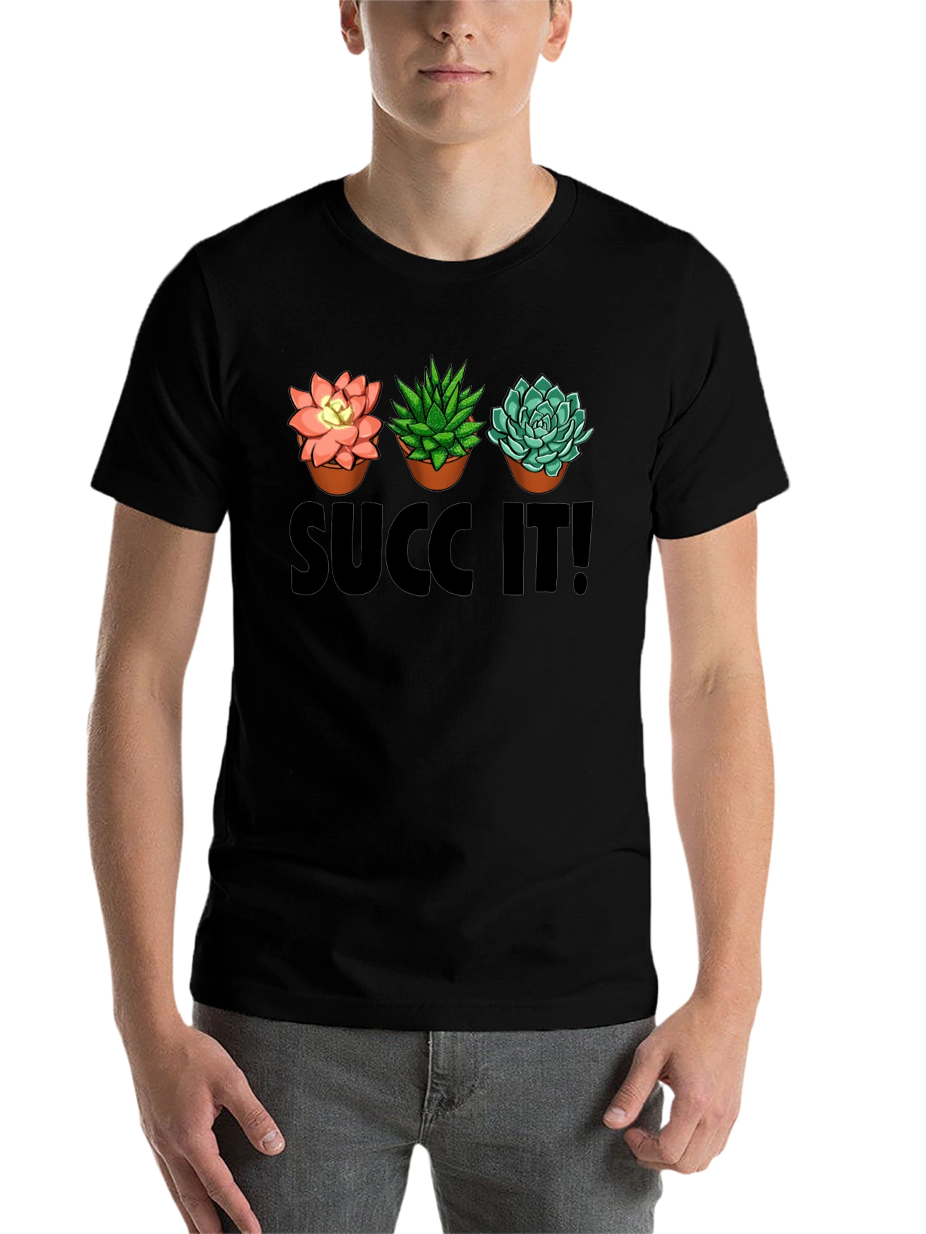 Black Succ It! T-Shirt Funny Plant Lover Tee view 7