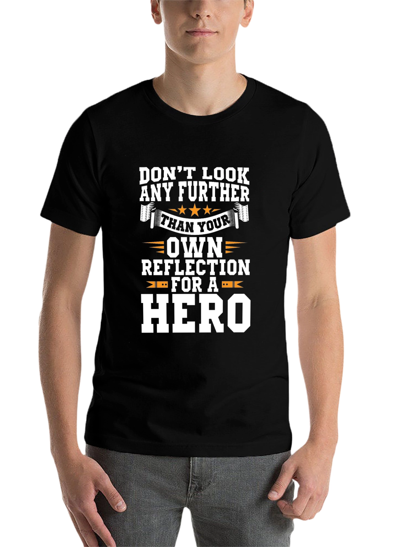Black Hero Within Graphic Tee - Motivational T-Shirt view 7