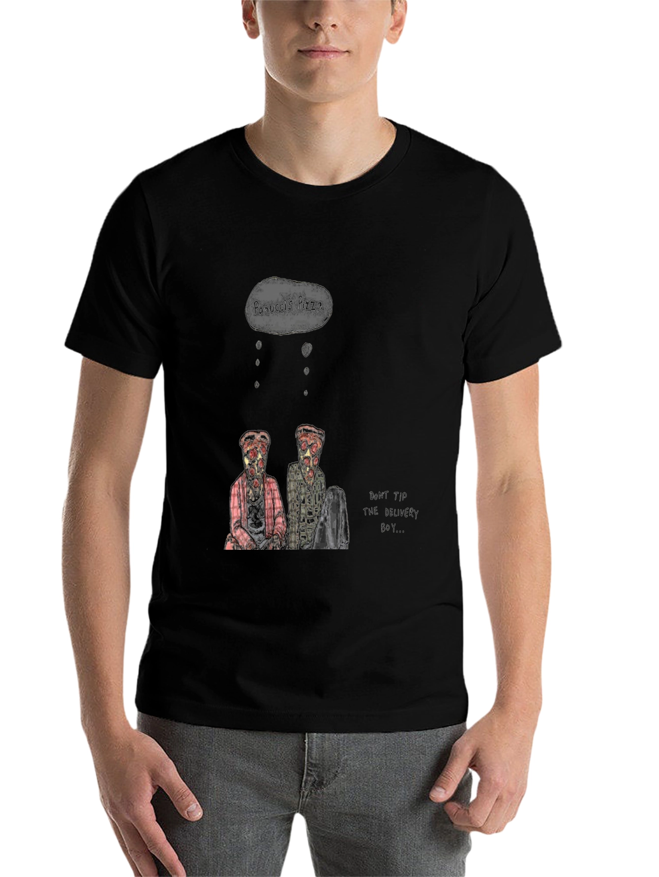 Black Humorous Graphic Print T-Shirt view 7
