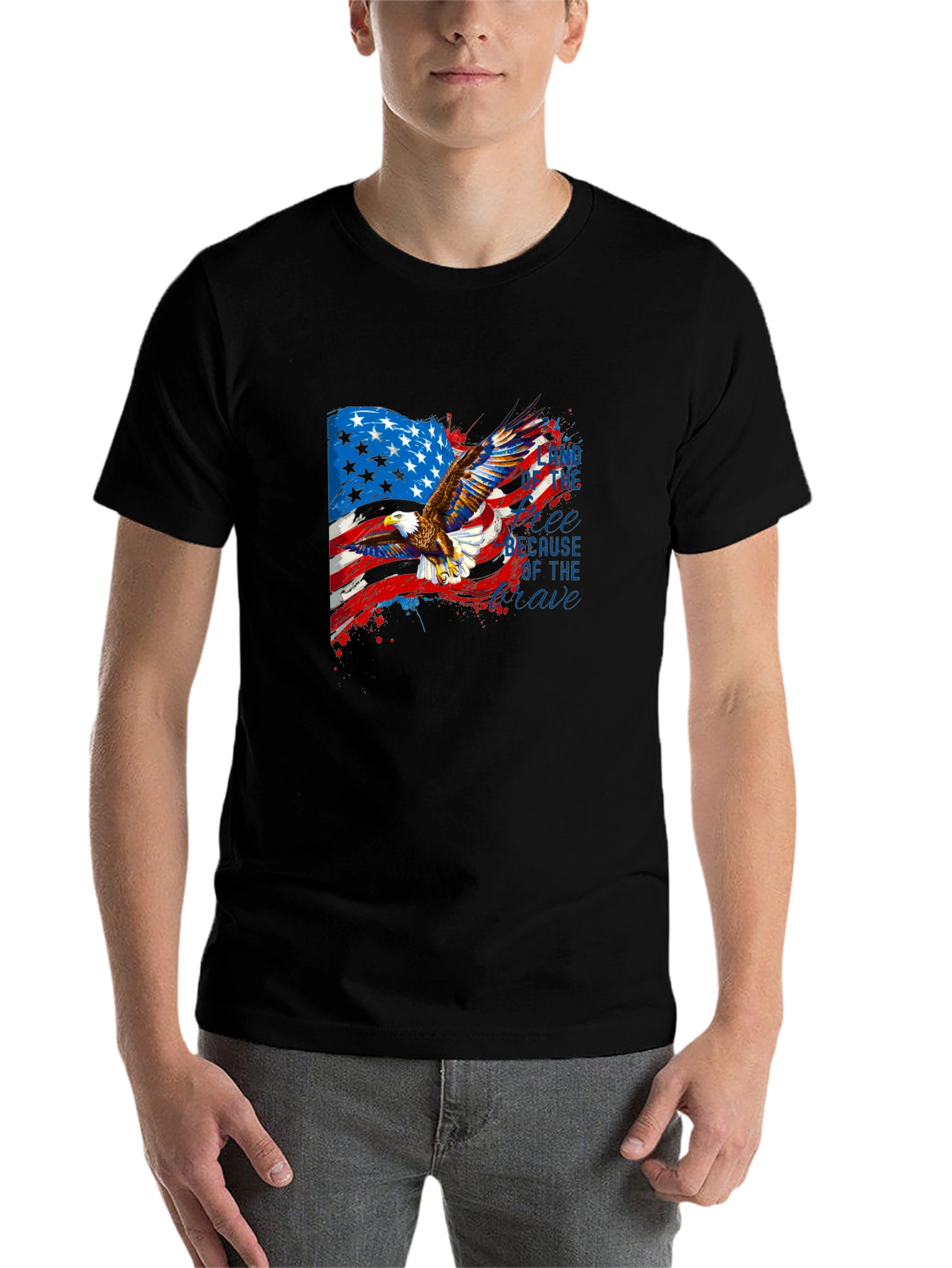 Black American Eagle Graphic Tee view 7