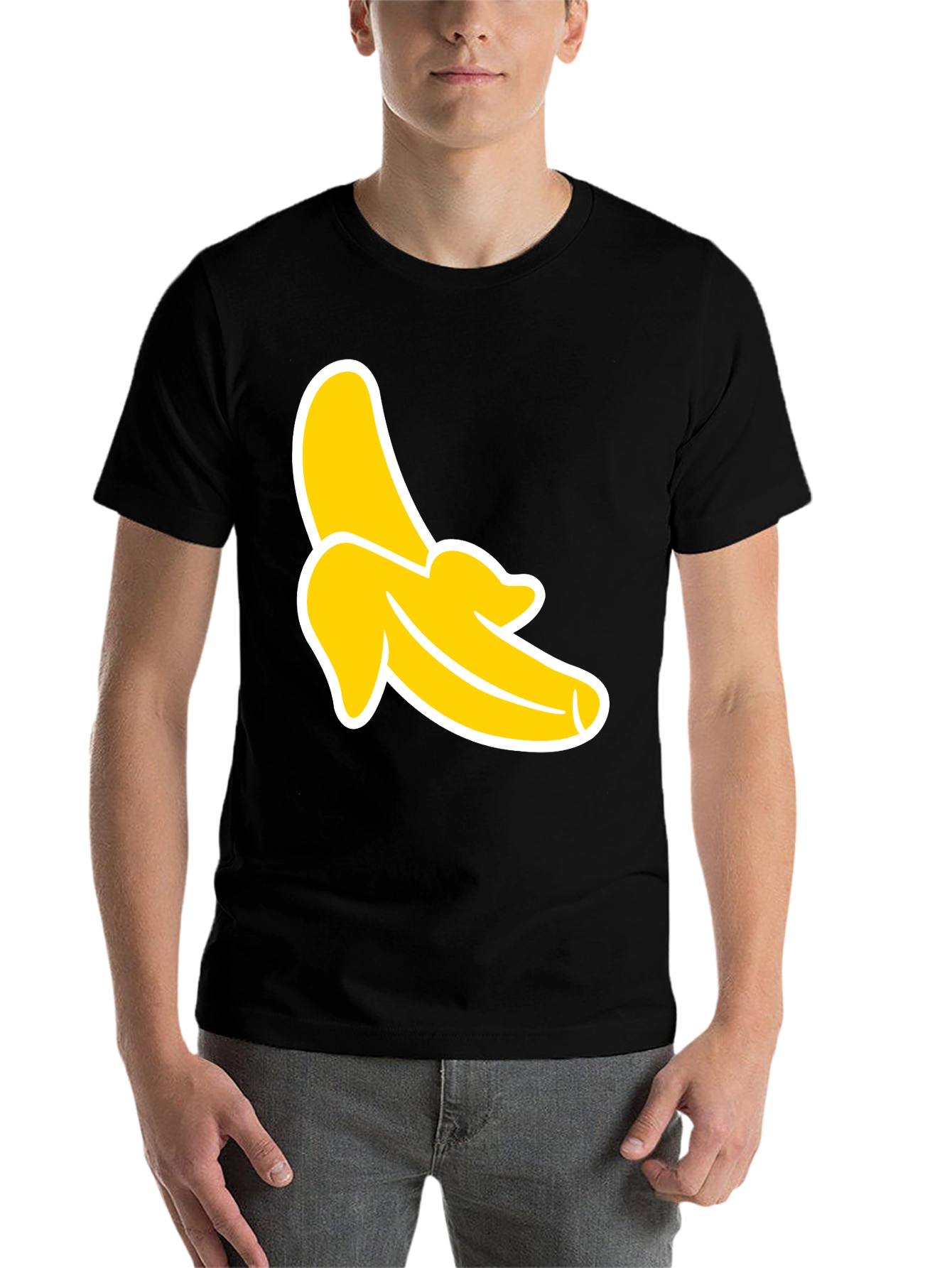 Black Banana Graphic Tee - Black Cotton T-Shirt view 7