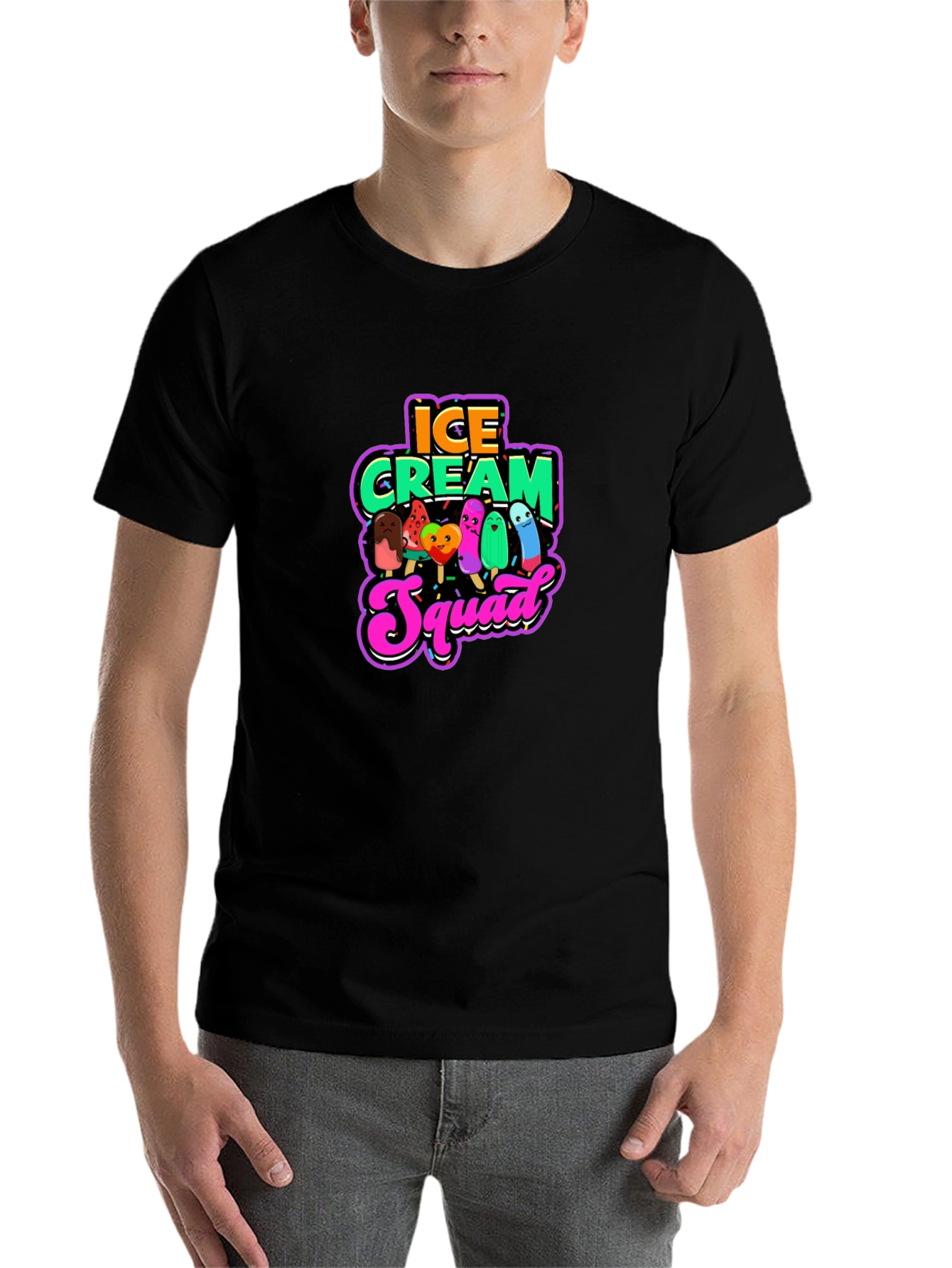Black Ice Cream Squad Graphic Tee view 7