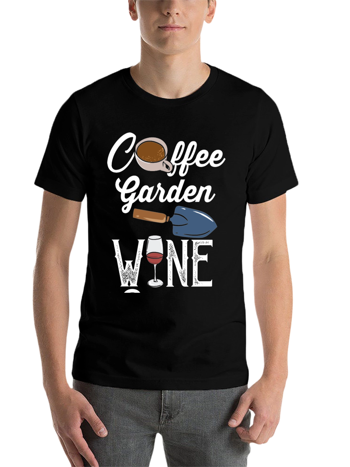 Black Coffee Garden Wine T-Shirt view 7
