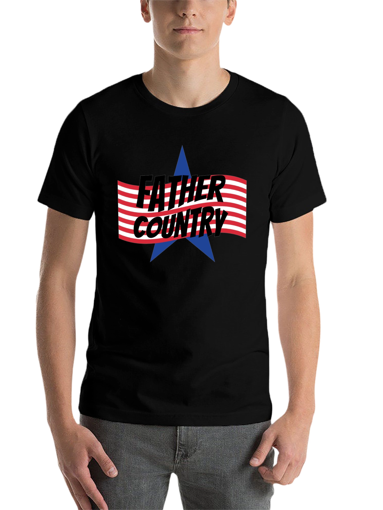 Black Father Country Patriotic T-Shirt view 7
