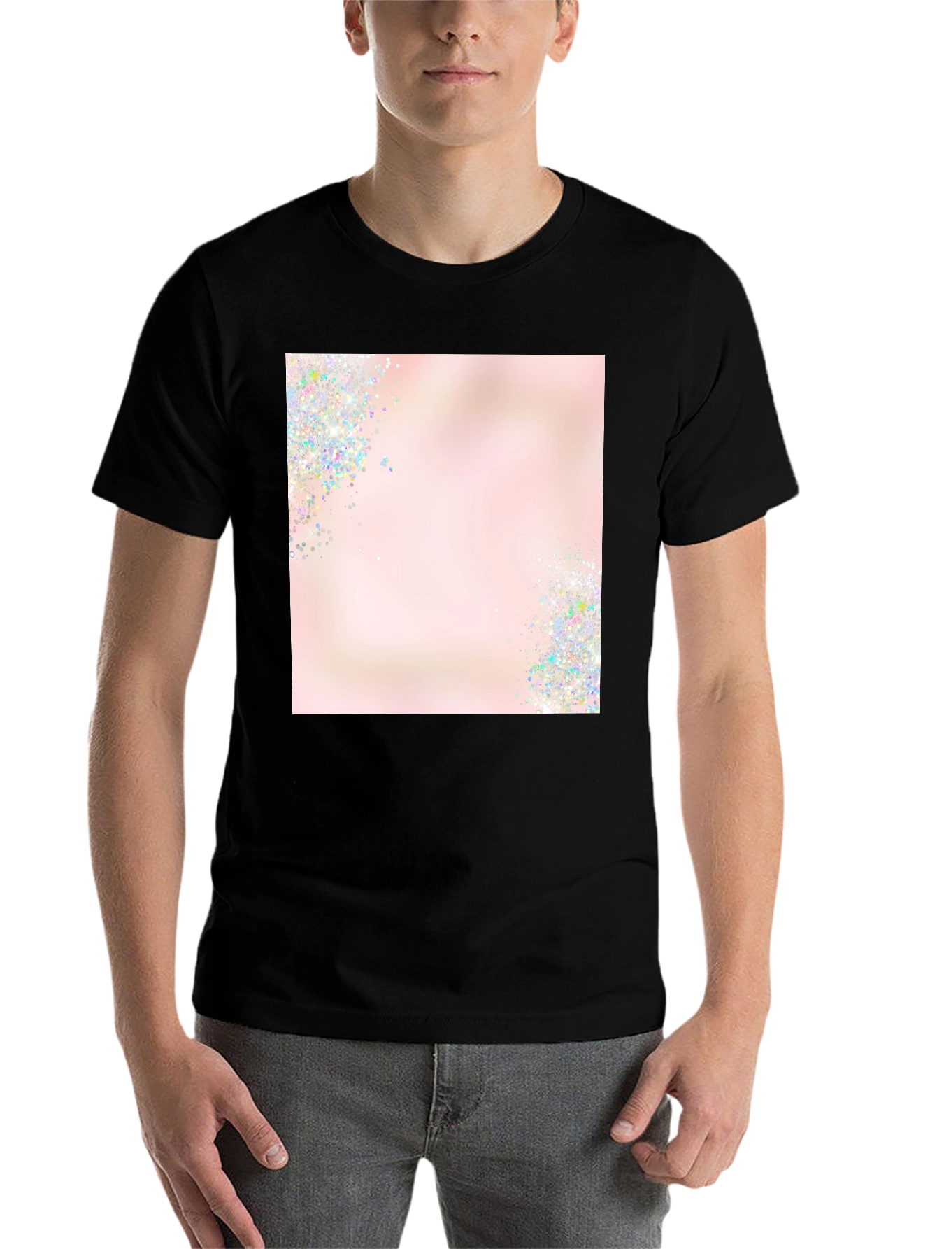 Black Sparkle Dream T-Shirt - Unisex Cotton Tee view 7
