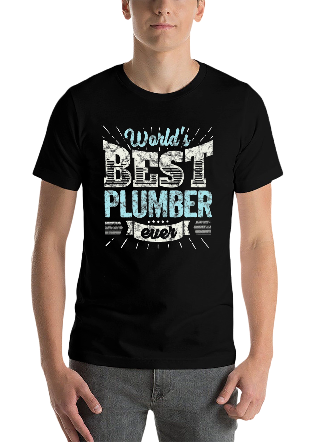 Black World's Best Plumber T-Shirt Funny Gift view 7