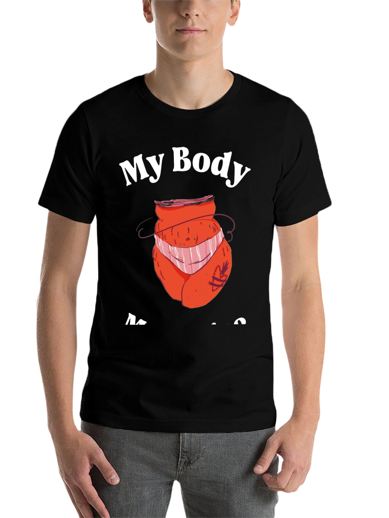 Black My Body My Choice T-Shirt - Funny Design view 7