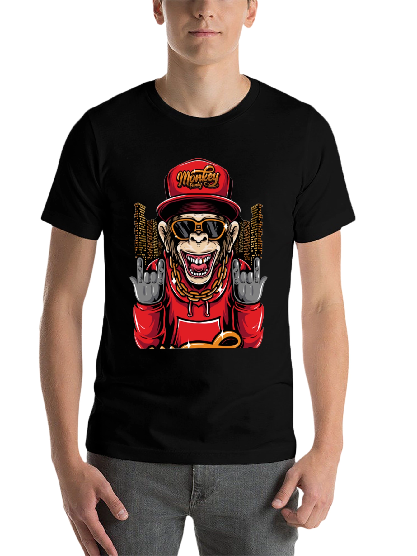 Black Monkey Funky Graphic Tee - Cool Urban Style view 7