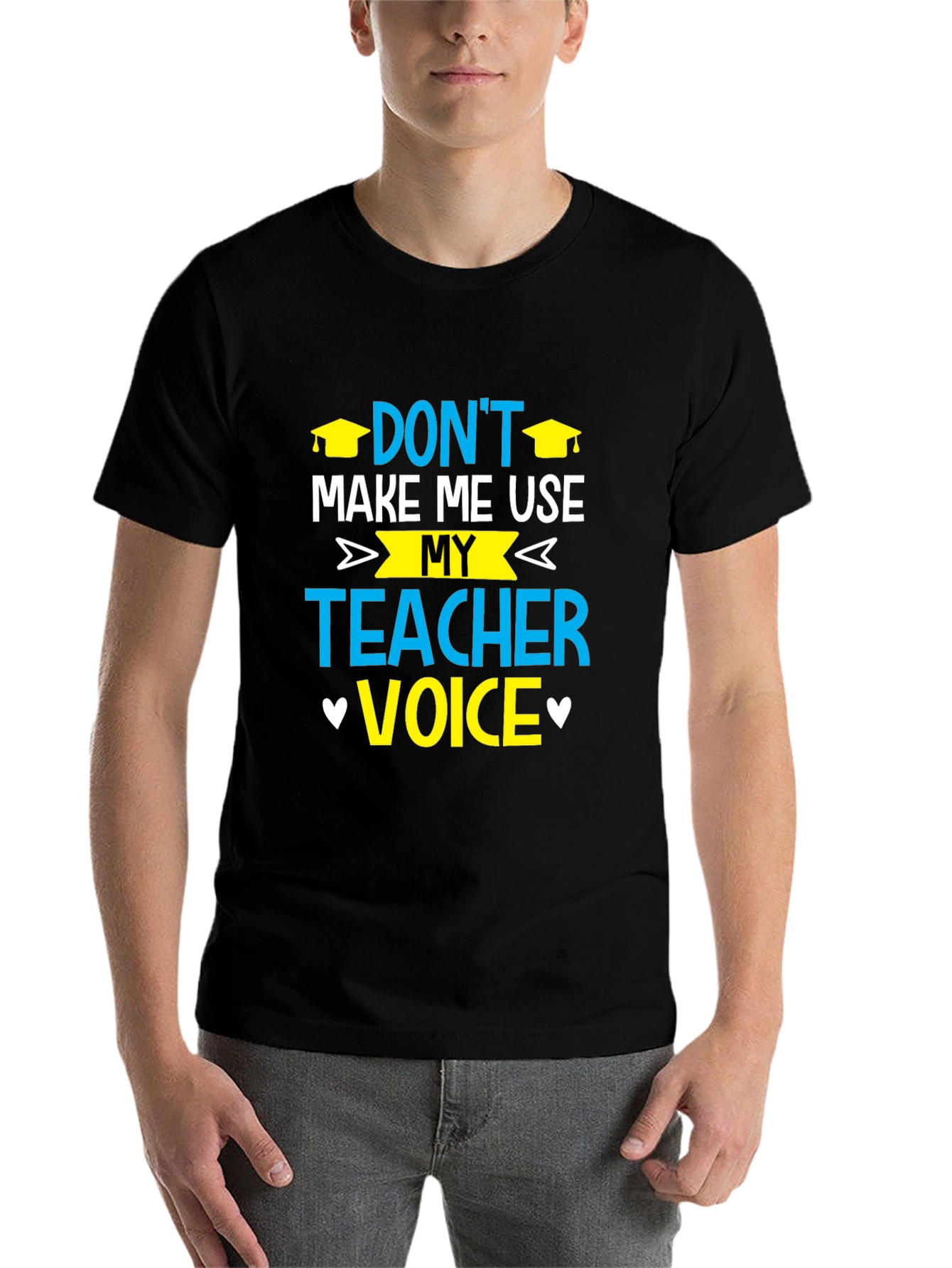 Black Don't Make Me Use My Teacher Voice T-Shirt view 7