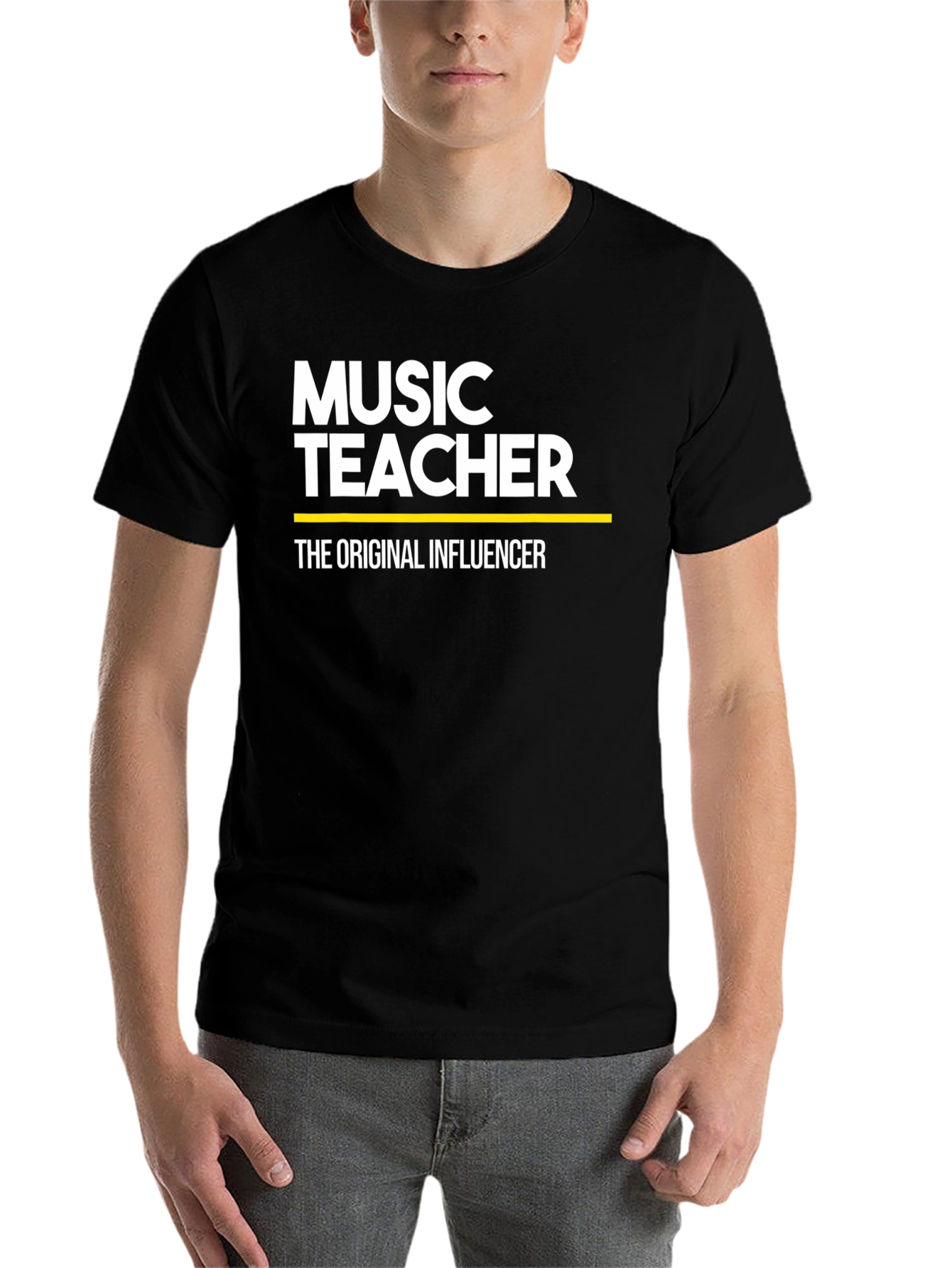 Black Music Teacher Influencer Graphic Tee view 7