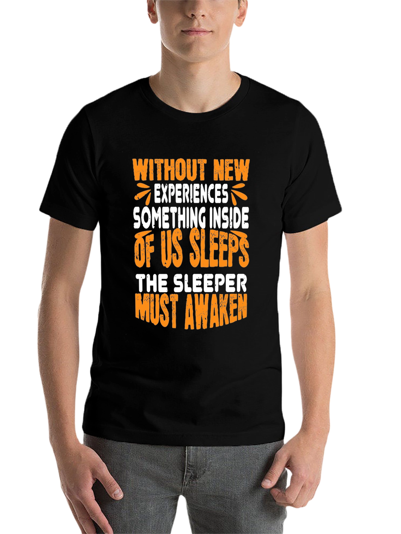 Black Motivational T-Shirt: Awaken Your Inner Sleeper view 7