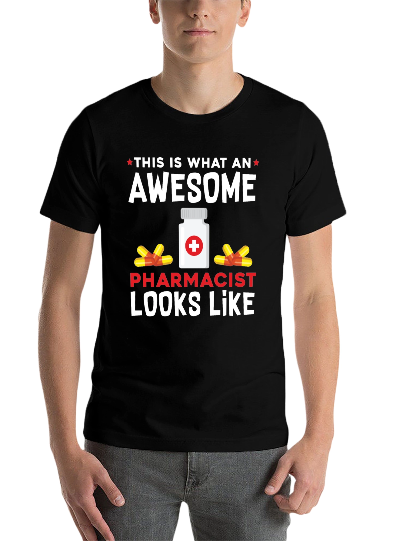 Black Awesome Pharmacist T-Shirt view 7