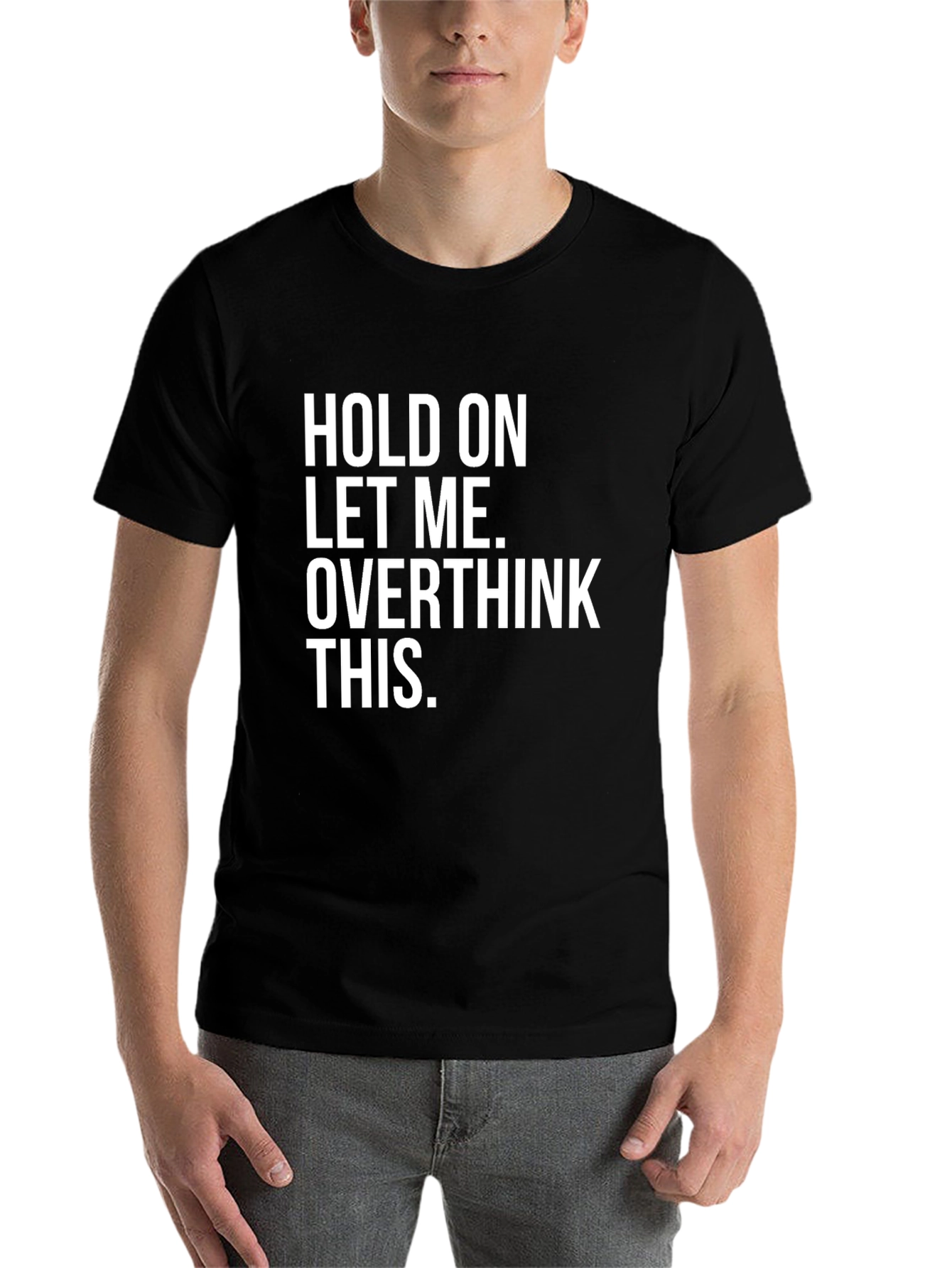 Black Overthink This Graphic T-Shirt view 7