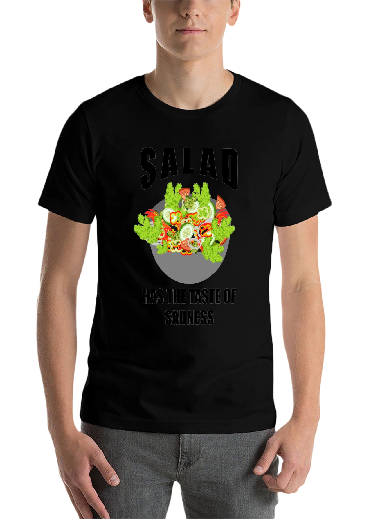 Black Sad Salad Graphic Tee view 7